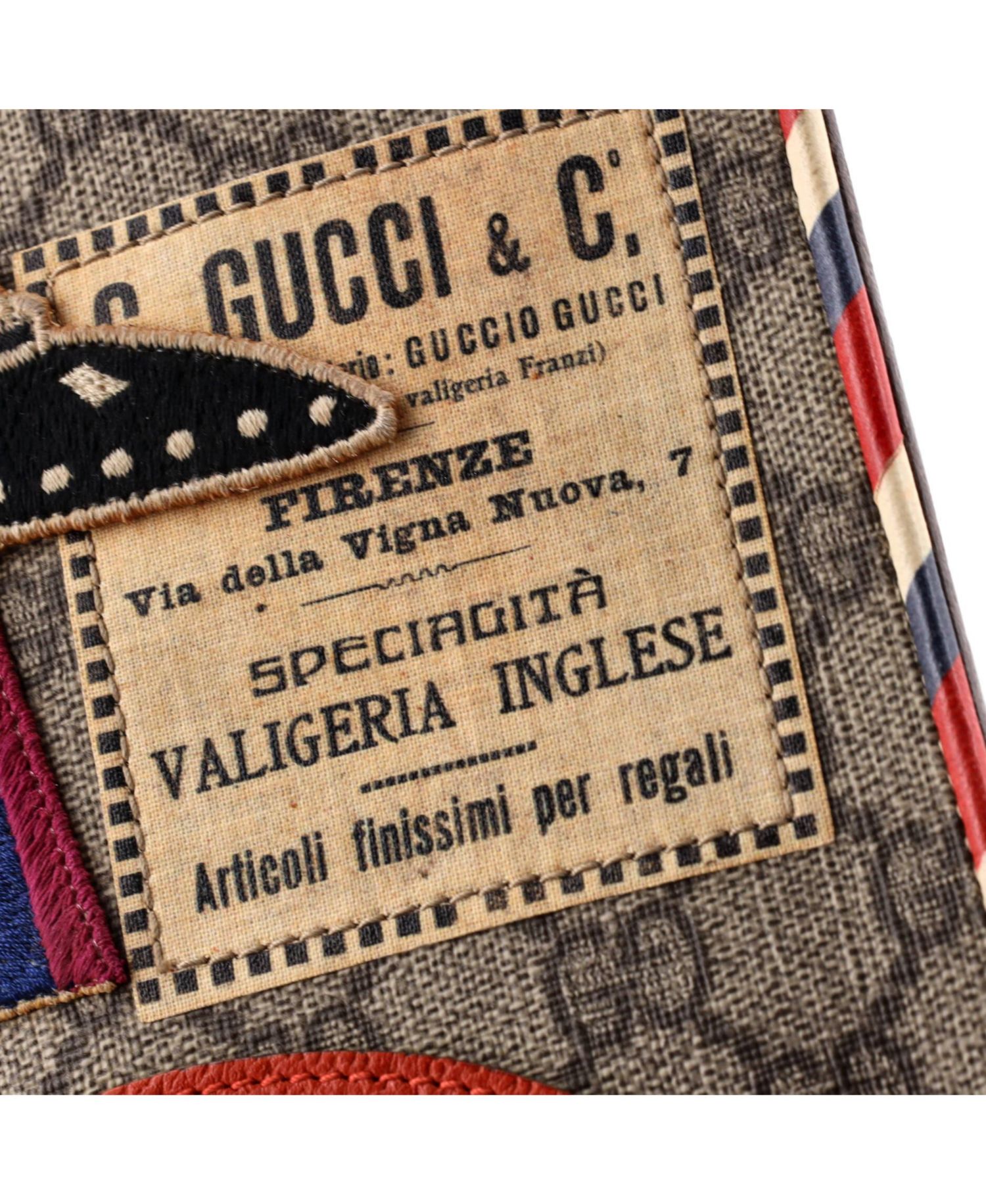 Courrier GG Coated Canvas Applique Pouch