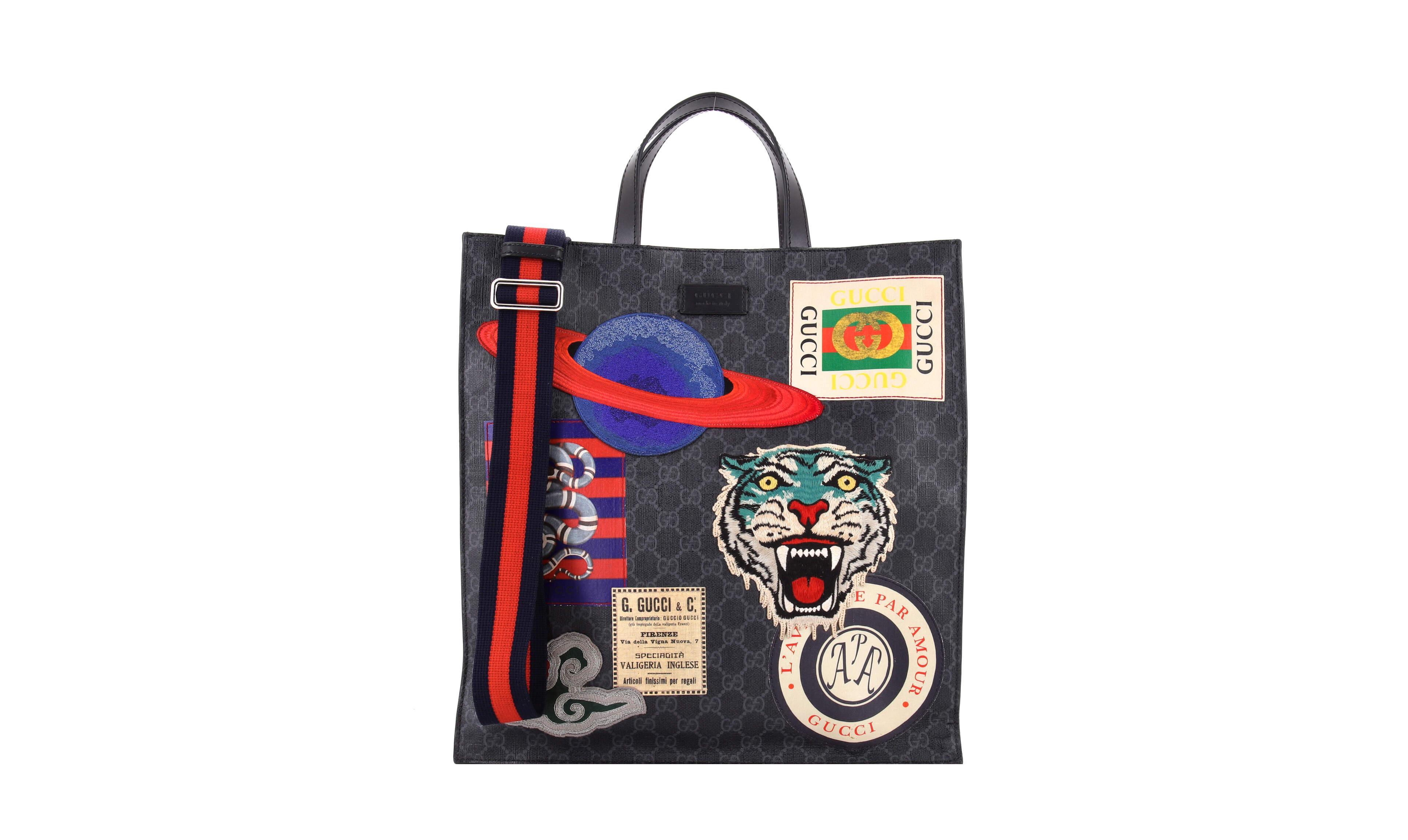 Pre-Owned Gucci North South Courrier Convertible Gg Coated Canvas Tote
