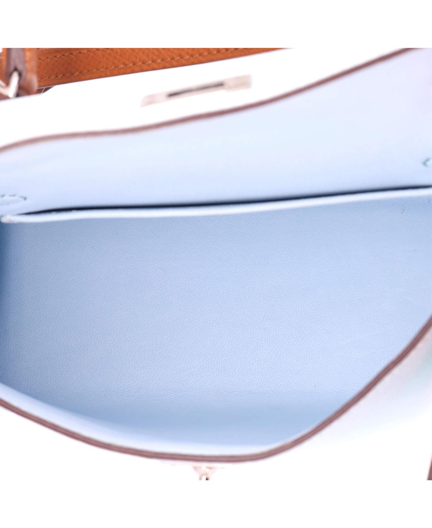 Pre-Owned Hermes Kelly 20 Handbag Tricolor Epsom with Palladium Hardware