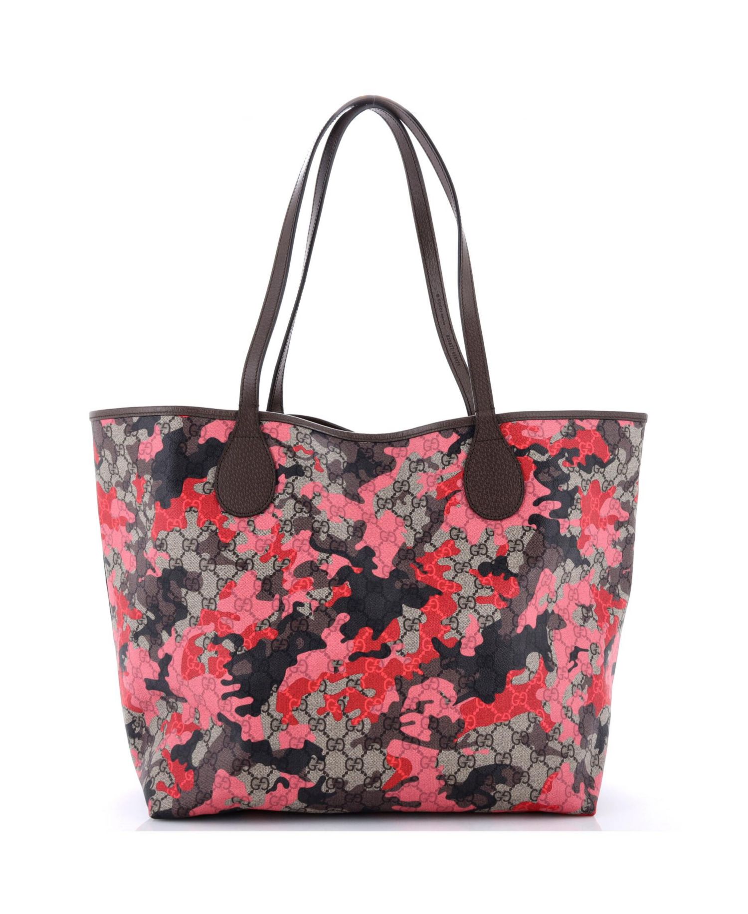 Large GG Open Tote GG Camouflage Coated Canvas