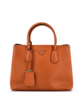 Medium Cuir Double Tote Saffiano Leather