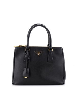 Small Galleria Double Zip Tote Saffiano Leather