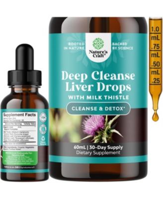 Liver Support Liquid Drops with Milk Thistle, Artichoke, Dandelion, Ginger and Turmeric, 2 fl oz