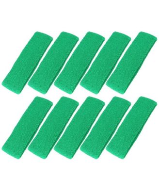 10 Pack Cotton Sports Headbands Sweat Absorbent For Workout Gym Outdoor Activities