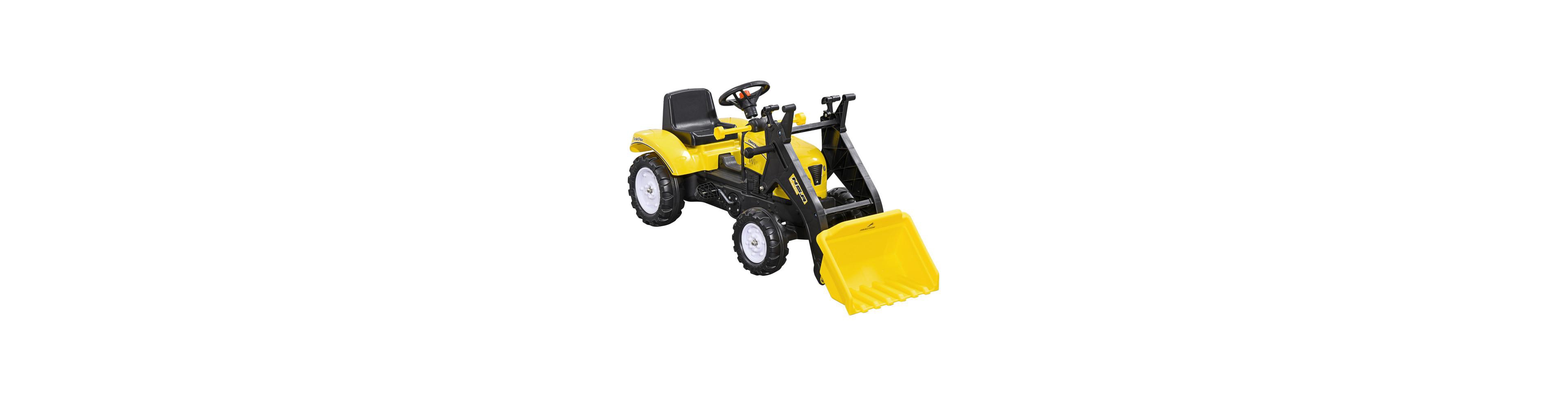 Yobtop Kids Manual Pedal Ride-On Excavator with Front Loader Digger, 77 Lbs Capacity, Ages 3+