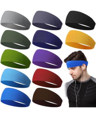 12 Pack Unisex Moisture Wicking Running Headbands