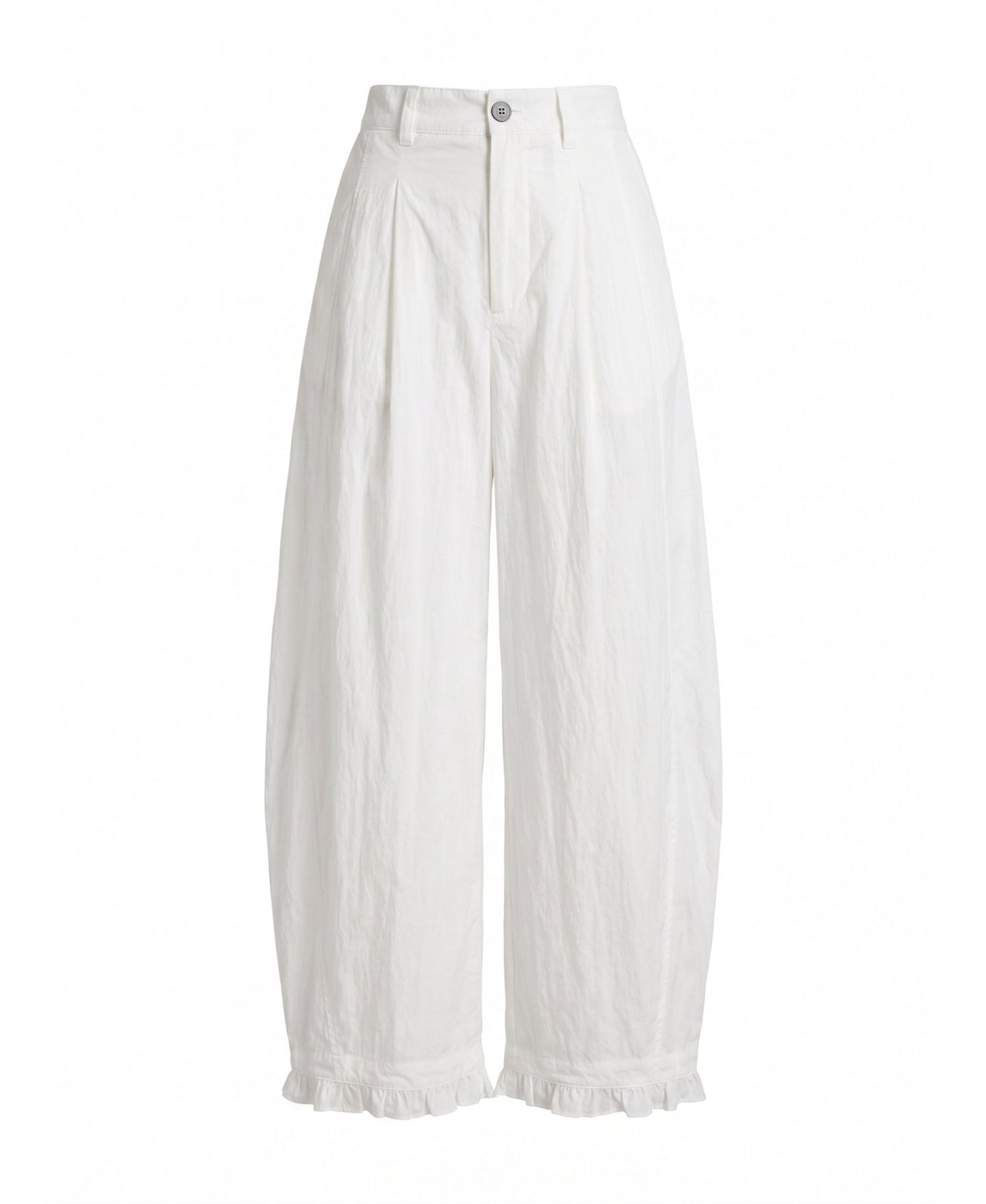 Женские брюки Modenaire High-Rise Wide-Leg Pleated, цвет: Белый — фото 2