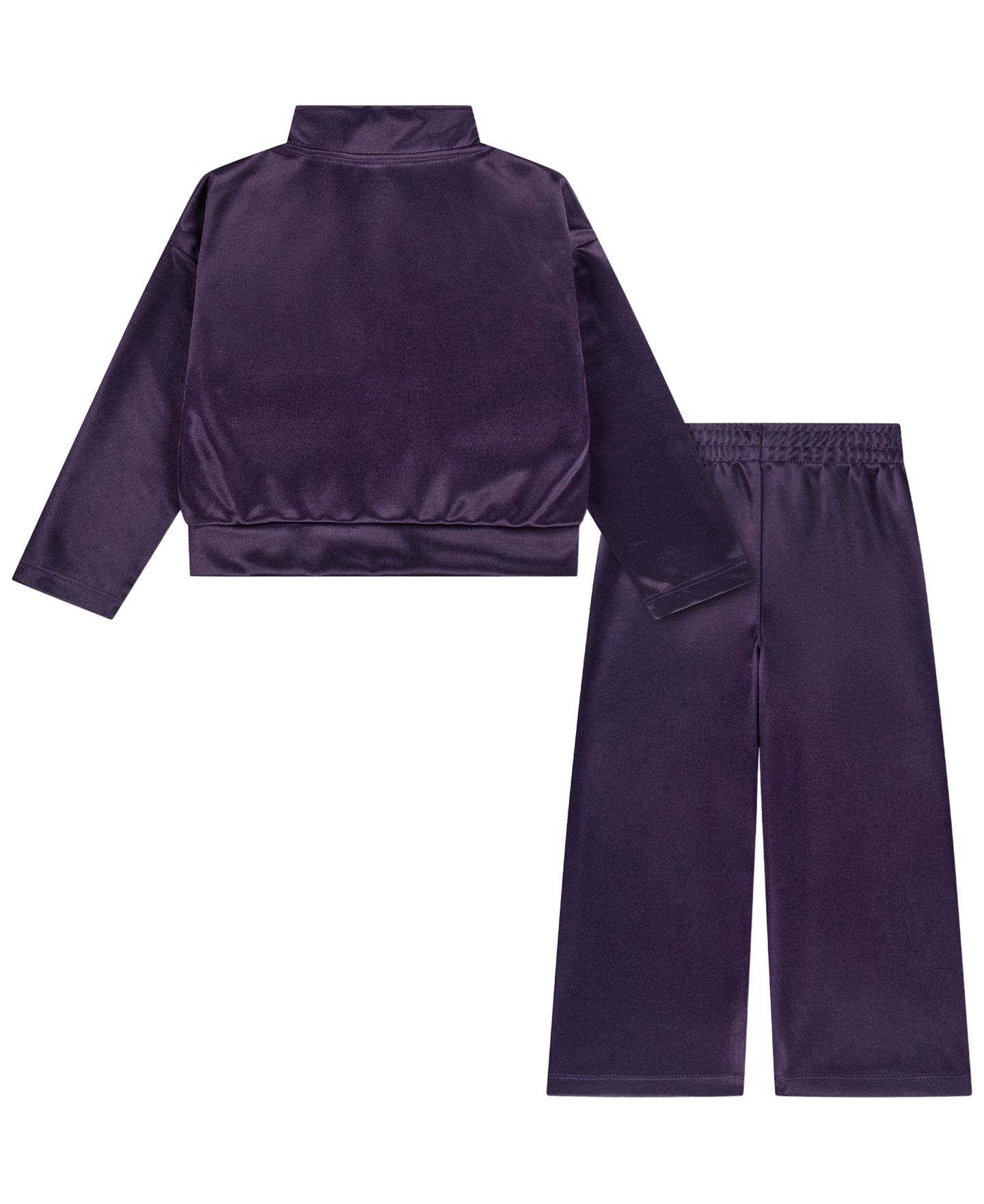 Nike Toddler Girls' 2T-5T Mock-Neck Full-Zip Long-Sleeve Jacket and Pants, 2-Piece Set, цвет: Фиолетовый — фото 2