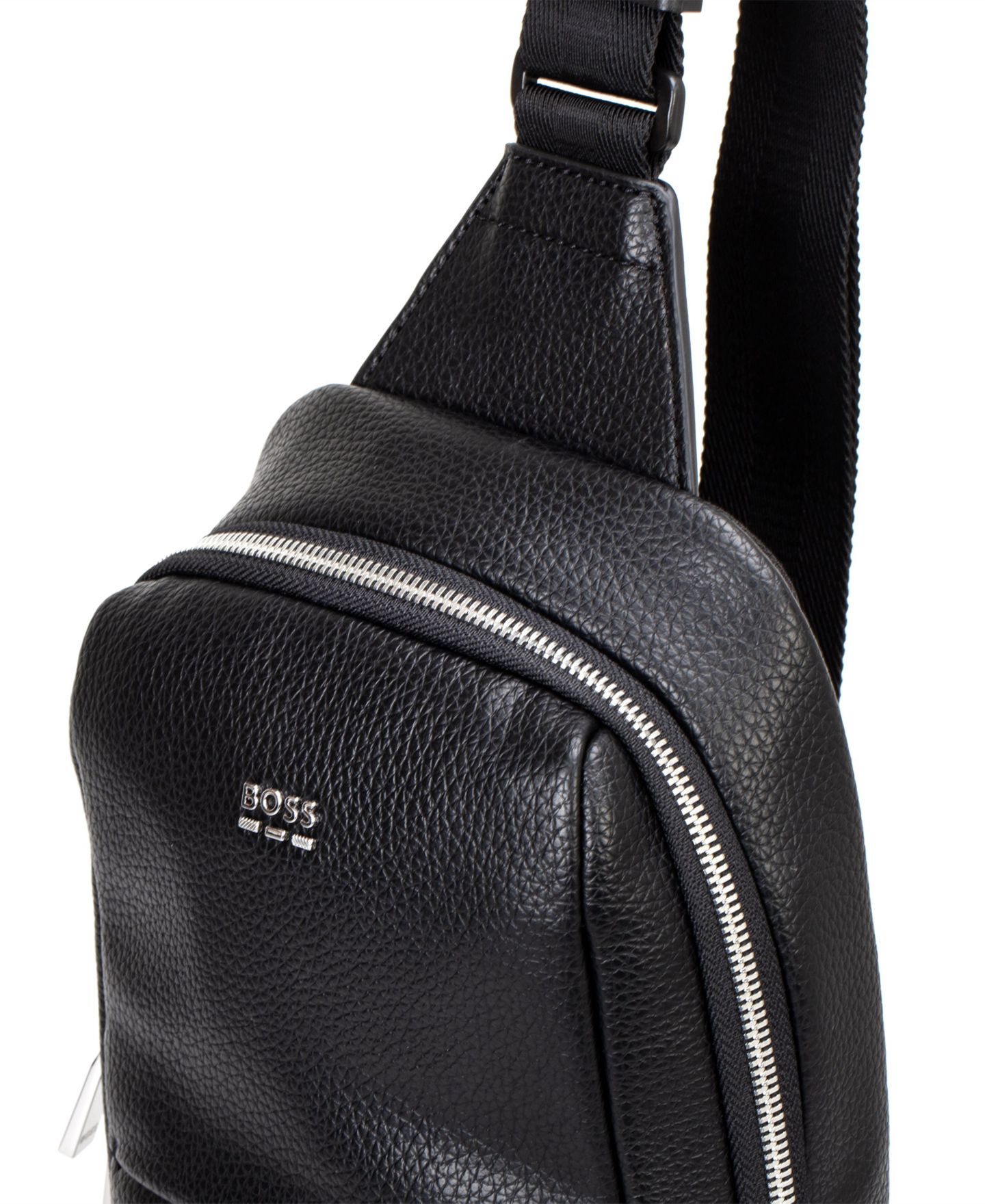 Мужская сумка через плечо Hugo Boss Ray Evo Monostrap с регулируемым ремнём, цвет: Чёрный — фото 3