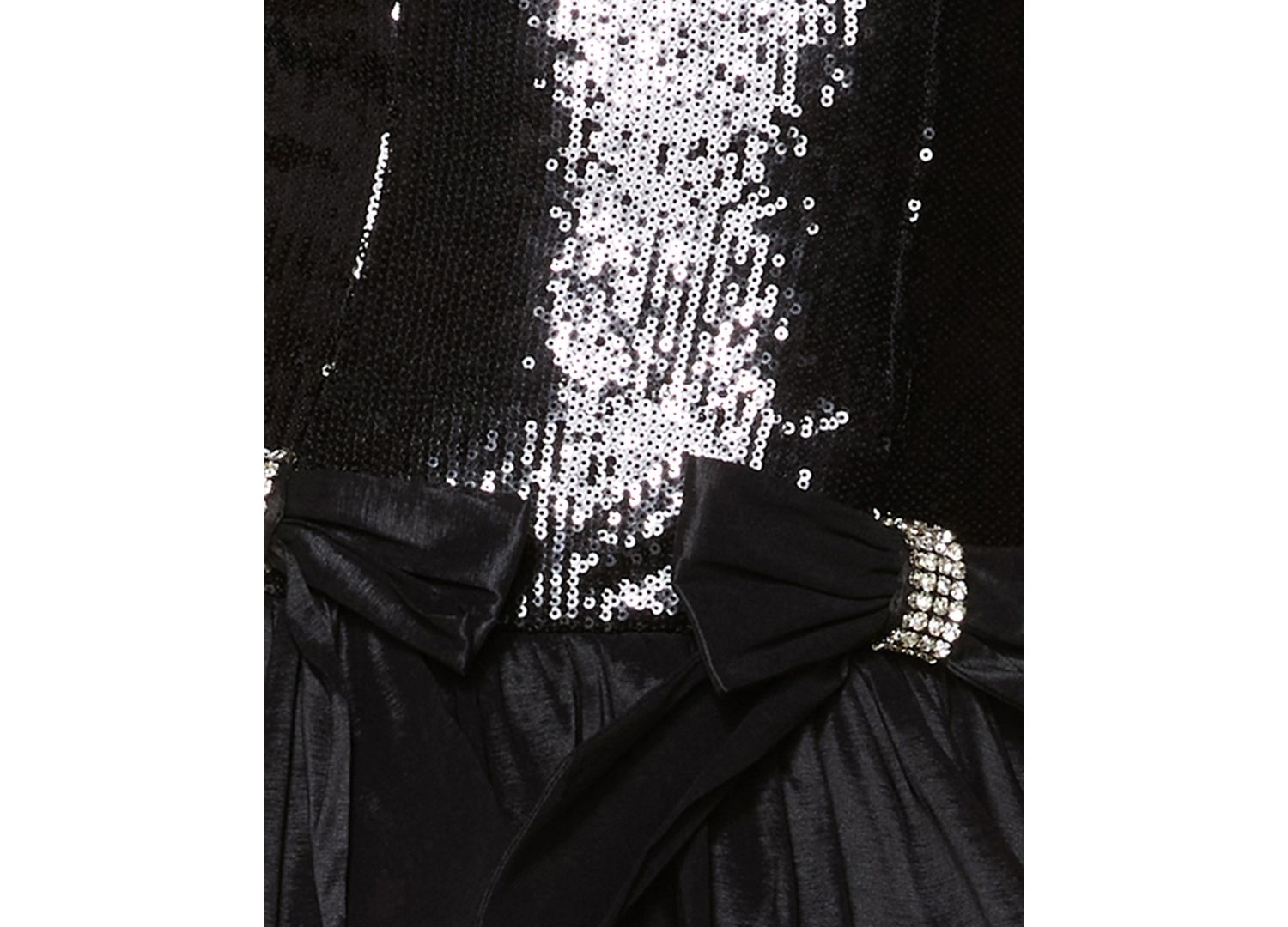 Juniors' Strapless Allover-Sequin Bubble-Skirt Dress
