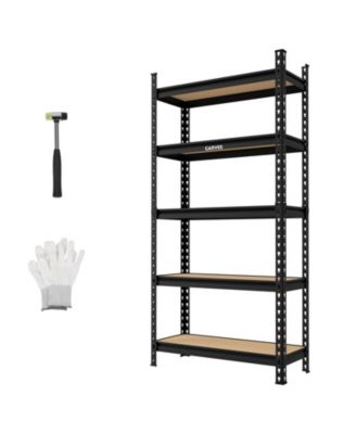 30 x 12 x 60 In Heavy Duty 5-Tier Metal Storage Rack – Adjustable Garage Utility Organizer – Ideal for Kitchen, Pantry, Basement, Laundry