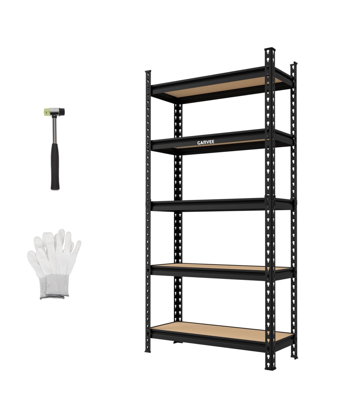 gaomon 30 x 12 x 60 In Heavy Duty 5-Tier Metal Storage Rack â Adjustable Garage Utility Organizer â Ideal for Kitchen, Pantry, Basement, Laundry