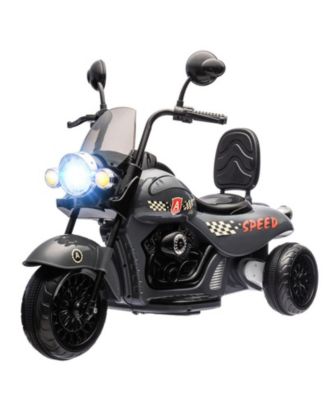 Three-Wheel Electric Motorcycle Ride-On, 43.3" L x 18.9" W x 22" H, 6V Battery, 55 lbs Capacity, Ages 3-6