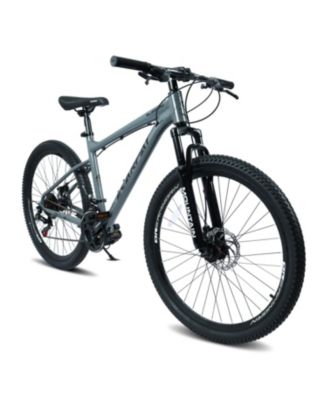 26 Inch All Terrain Mountain Bike with Disc Brakes 21 Speed Drivetrain and Durable Carbon Steel FramePerfect for Trail Riding and Touring