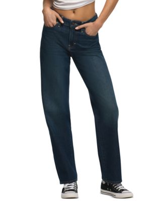 Women's Mid Rise Curvy Baggy Wide Leg Jeans