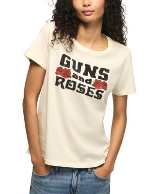 Women's Guns And Roses Embellished Graphic T-Shirt