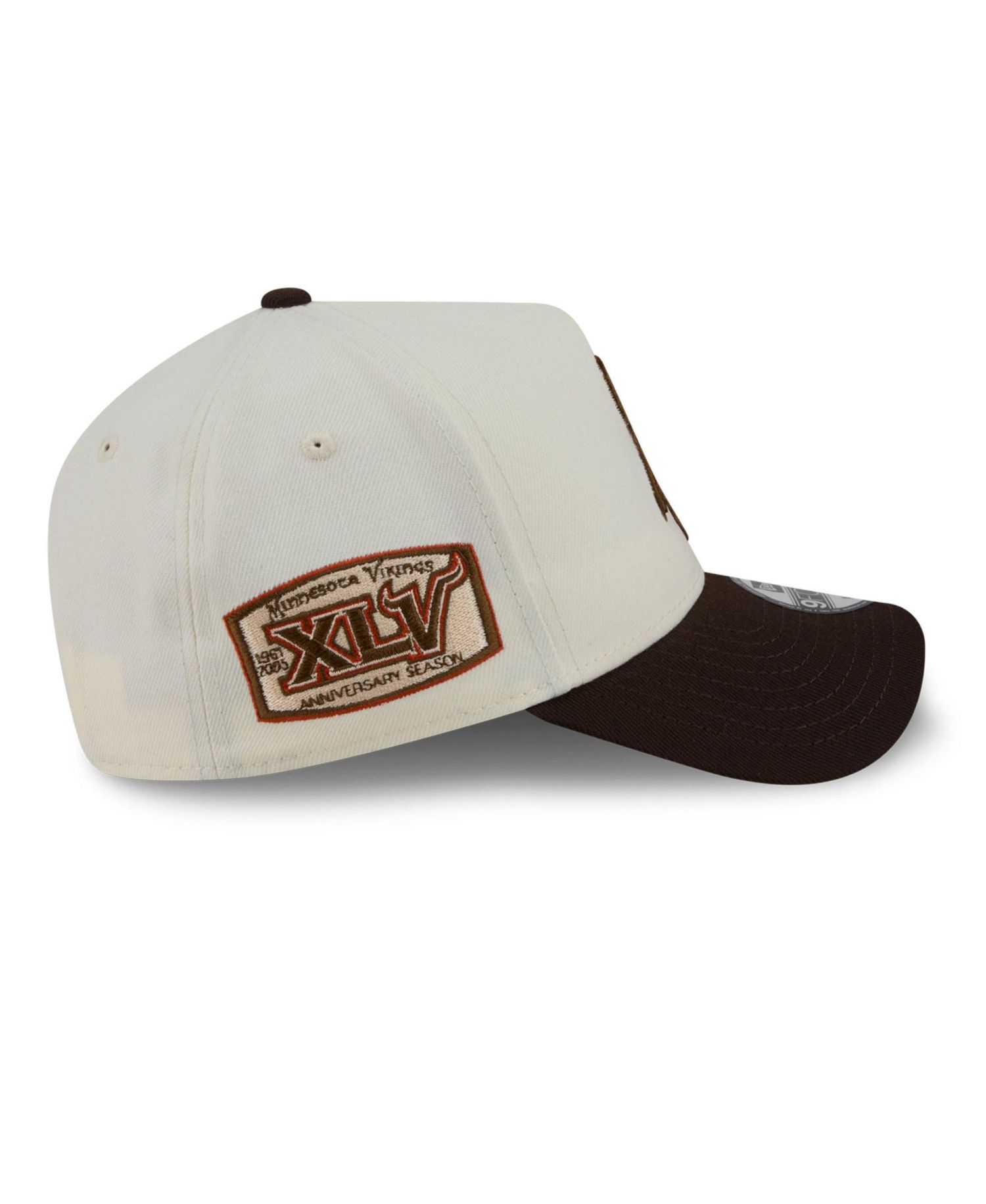 Men's Cream/Brown Minnesota Vikings Pumpkin Spice A-Frame 9FORTY Adjustable Hat