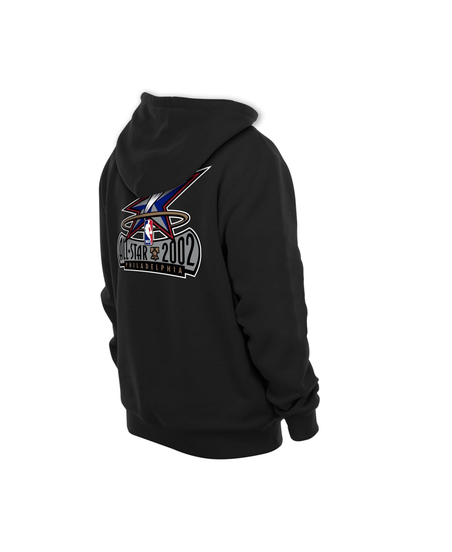 Men's Black Philadelphia 76ers Front Back Logo Hoodie