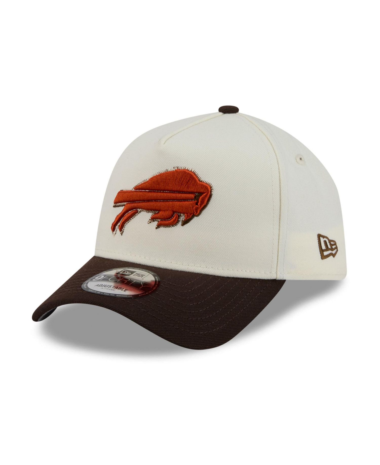 Men's Cream/Brown Buffalo Bills Pumpkin Spice A-Frame 9FORTY Adjustable Hat