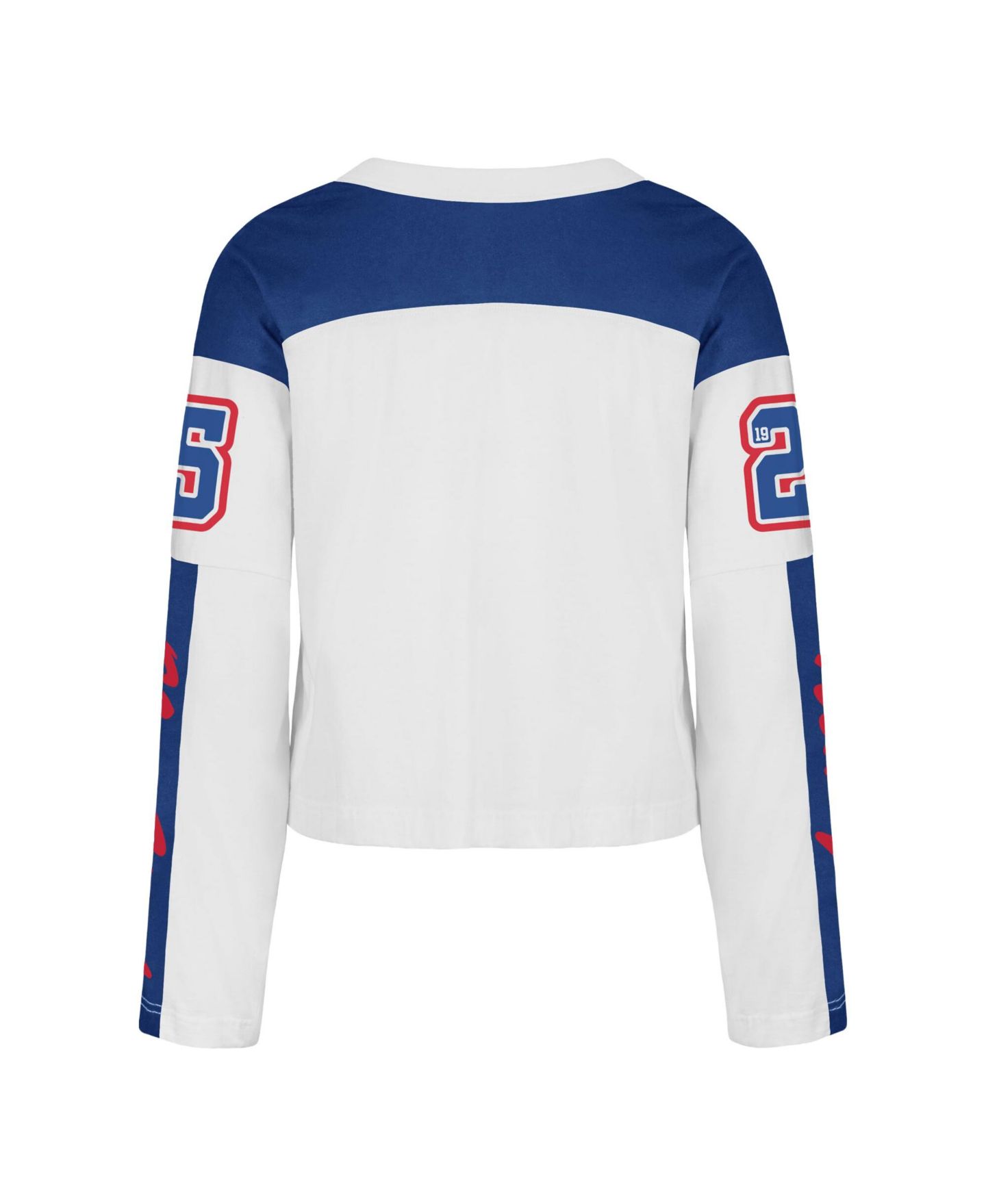 Женская футболка '47 Brand White New York Giants Exclamation Metro V-Neck Long Sleeve Jersey — фото 2