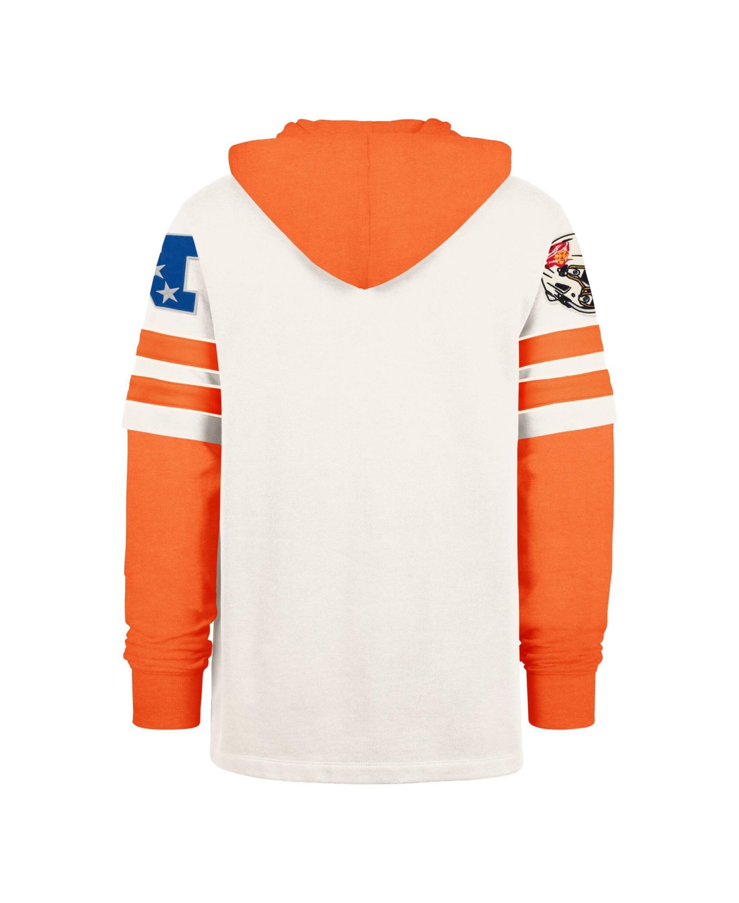 Men's '47 Cream Tampa Bay Buccaneers Split Zone Cornerback Duo Lacer Hoodie