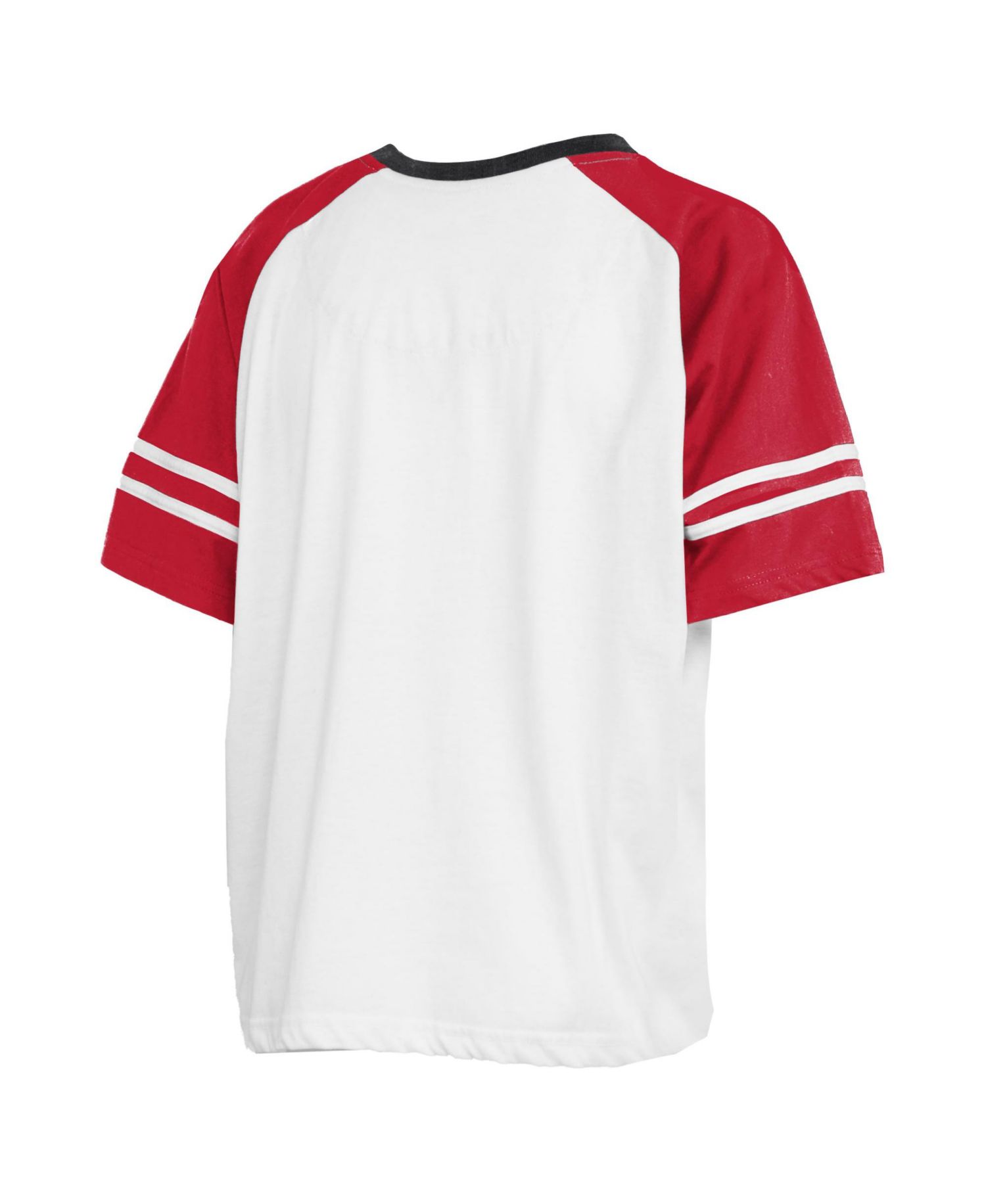 Women's White Nebraska Huskers Sky Colorblock T-Shirt