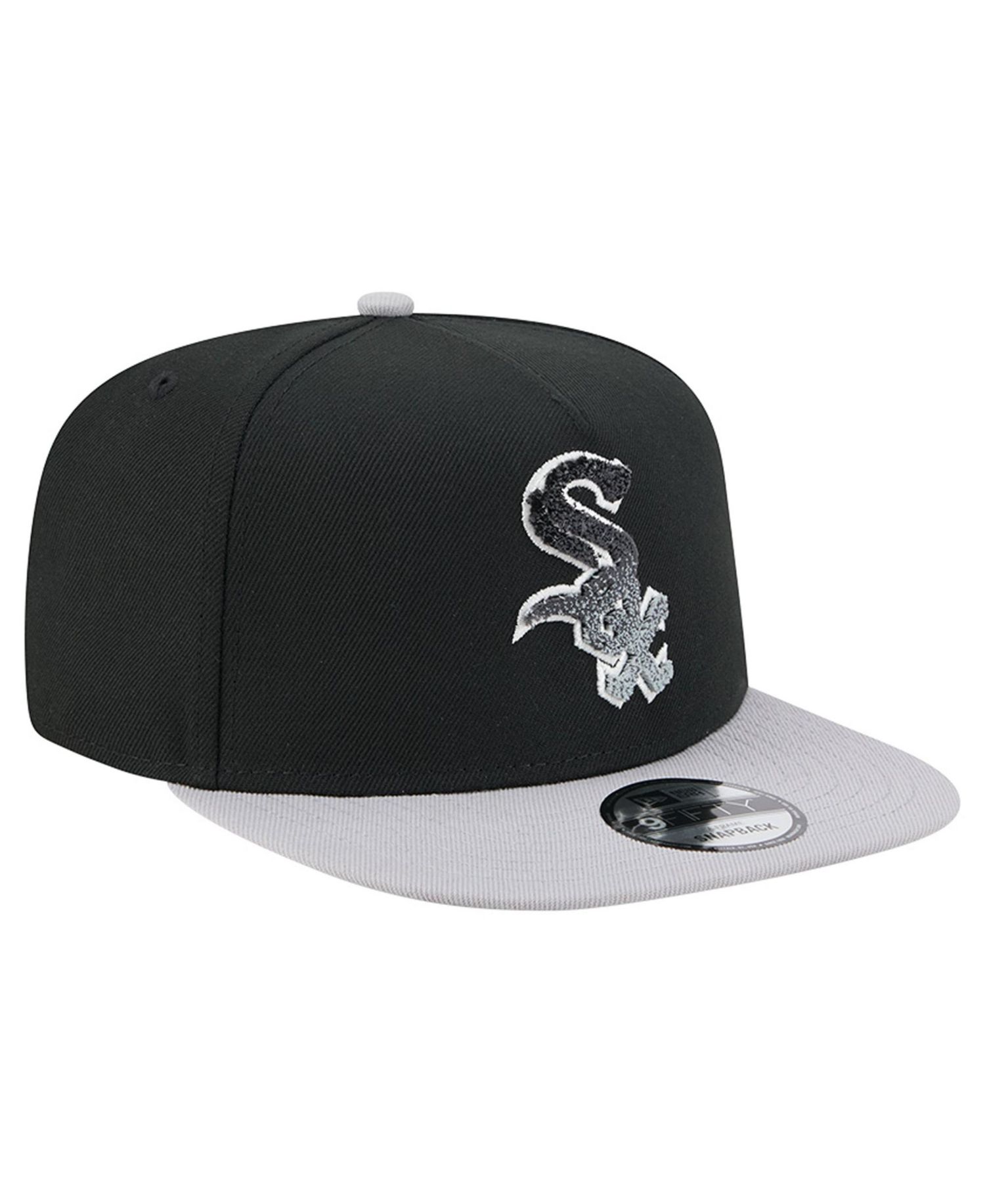 Men's Black/Gray Chicago White Sox Chenille Gradient A-Frame 9FIFTY Snapback Hat
