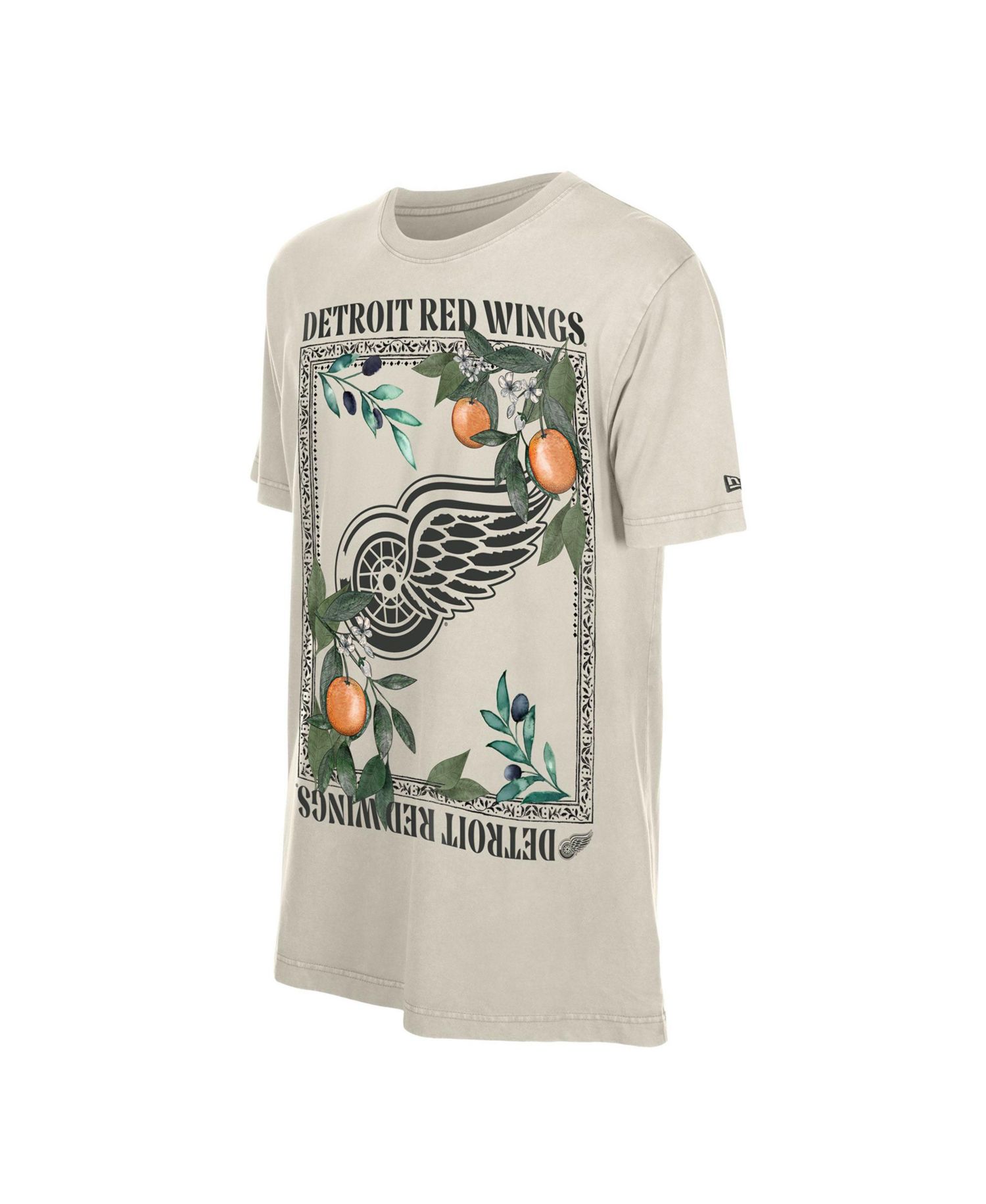 Men's Sand Detroit Red Wings Floral T-Shirt