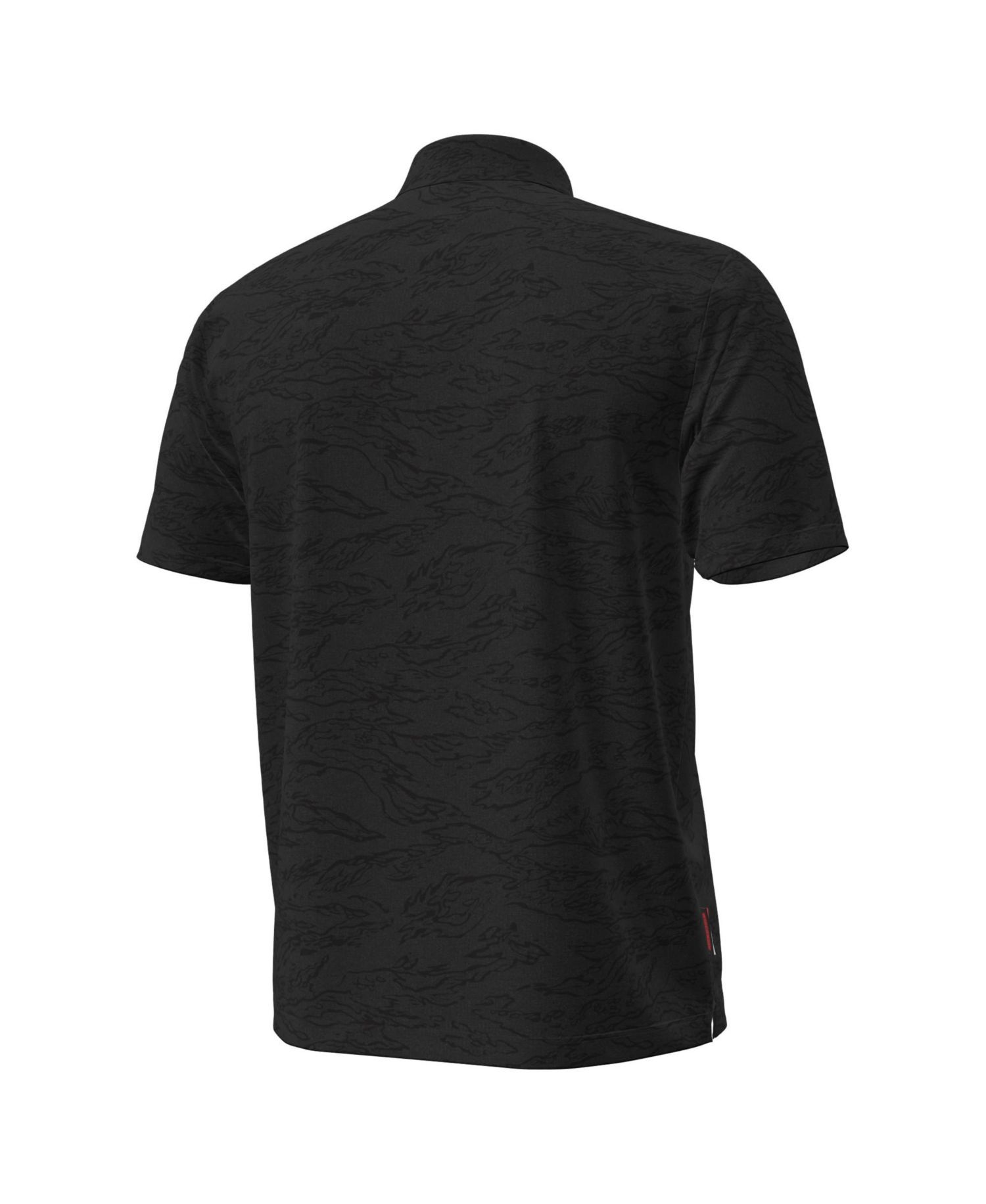 Men's Black Wisconsin Badgers Drive Camo Jacquard Polo