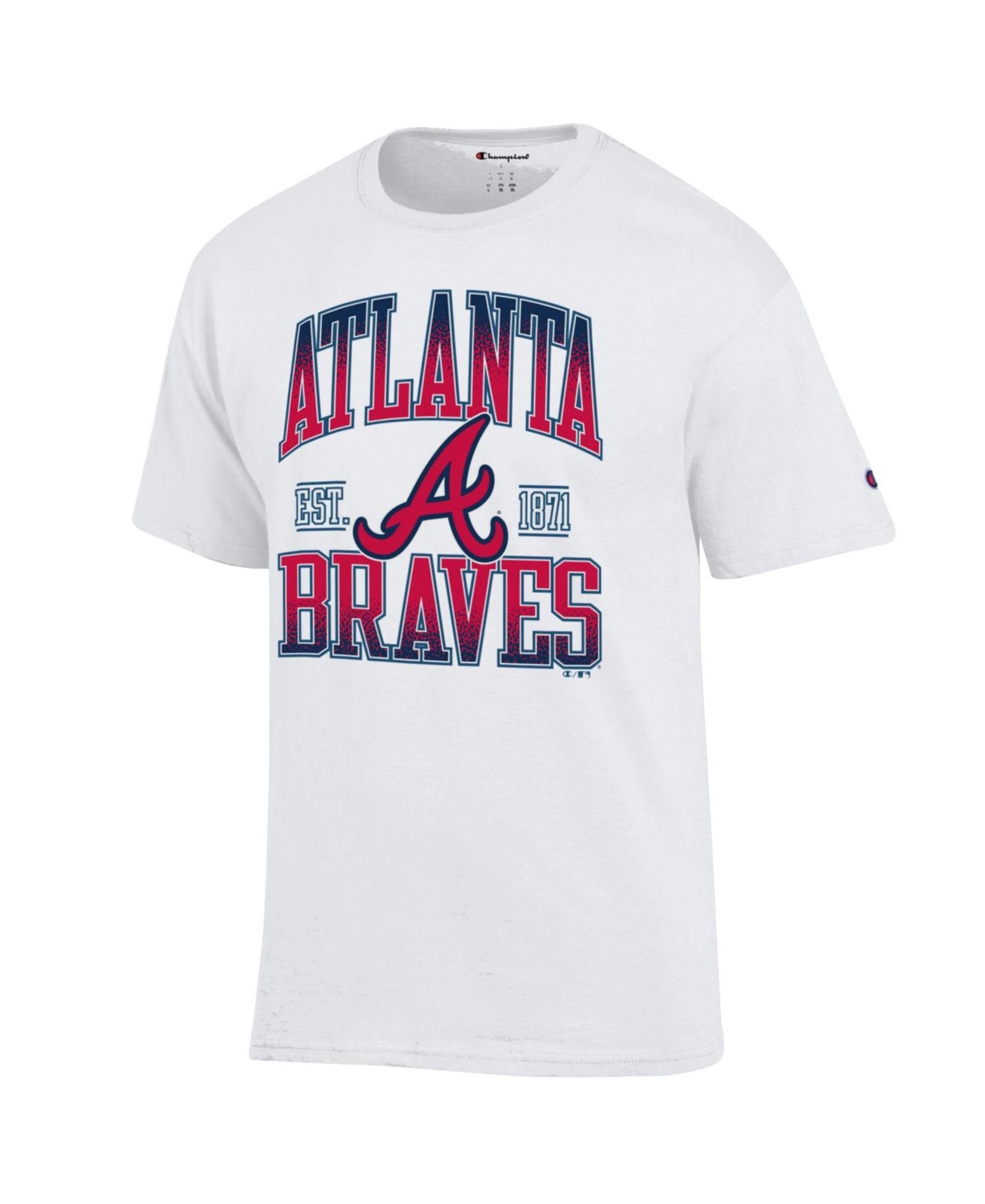 Men's White Atlanta Braves Team Name T-Shirt