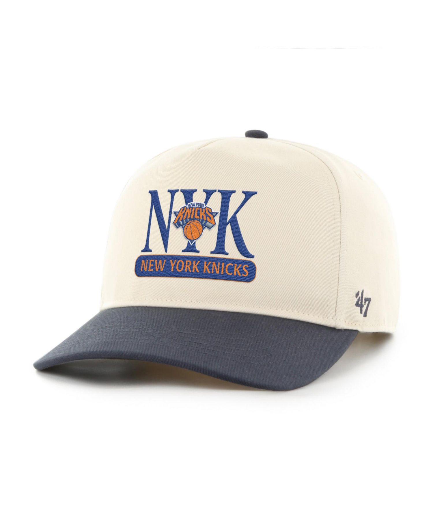 Men's '47 Natural/Navy New York Knicks Statue Of Liberty Hitch Adjustable Hat