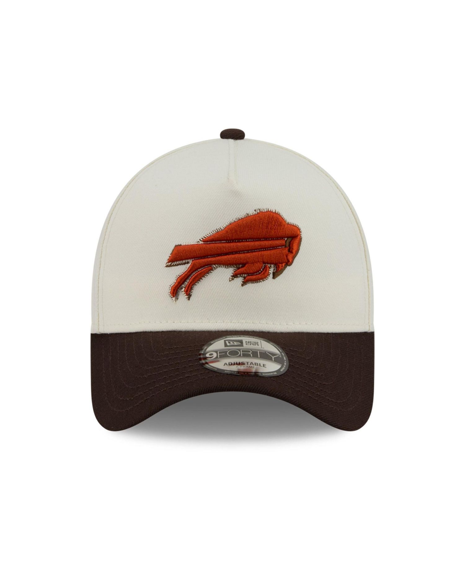 Men's Cream/Brown Buffalo Bills Pumpkin Spice A-Frame 9FORTY Adjustable Hat