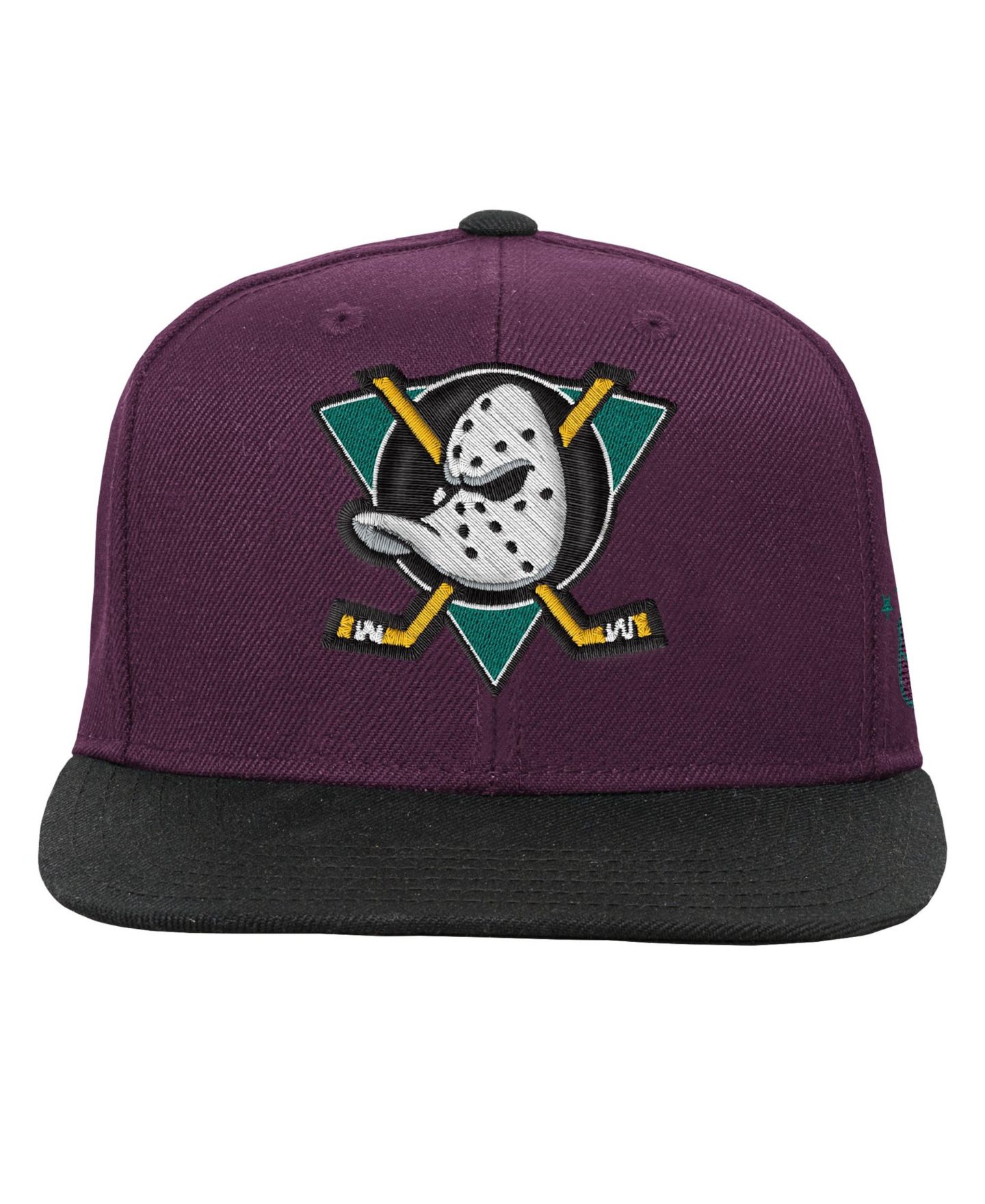 Детская кепка Mitchell & Ness Purple/Black Anaheim Ducks Legendary Snapback Hat — фото 3