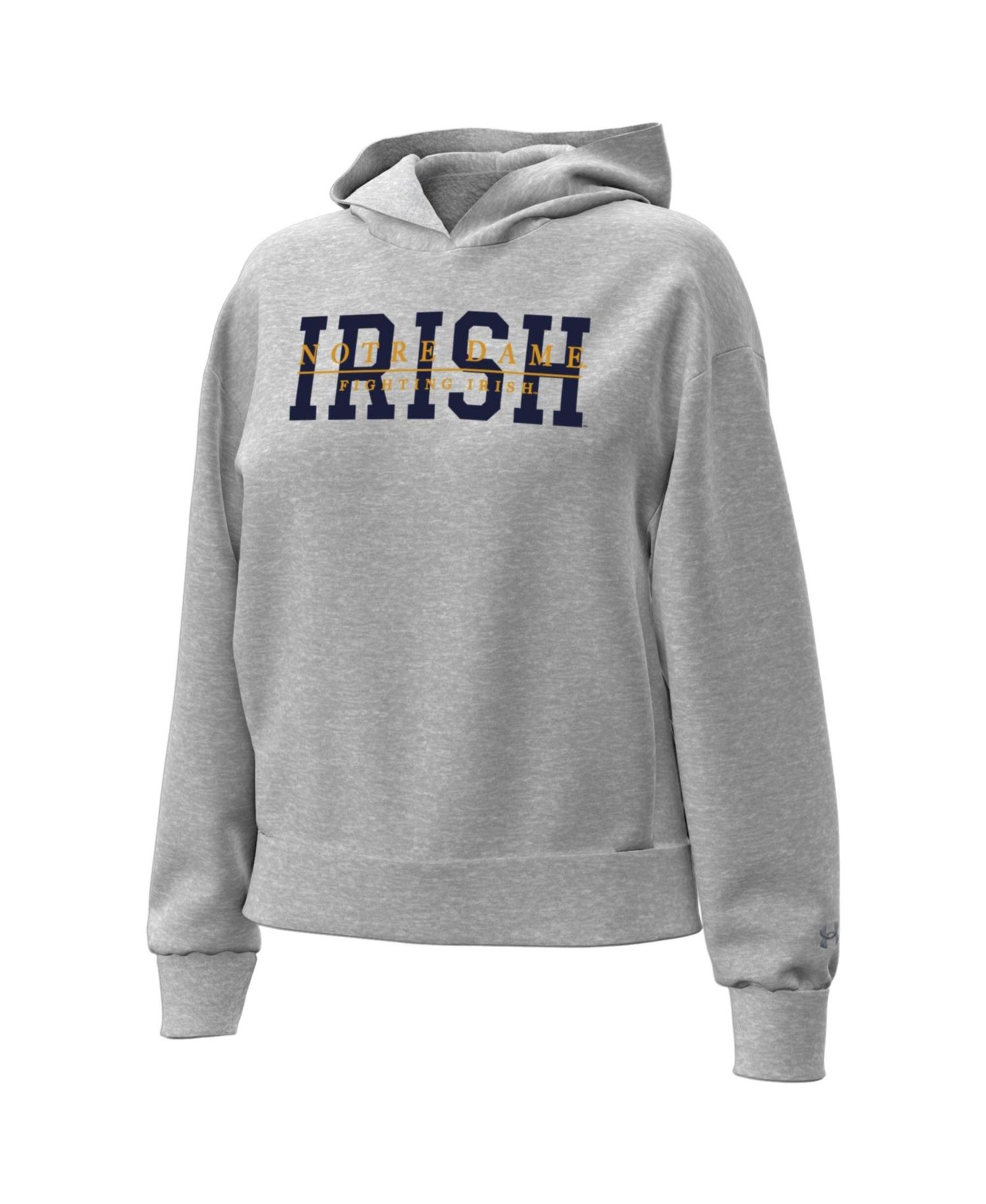 Women's Heather Gray Notre Dame Fighting Irish Icon Fleece Hoodie