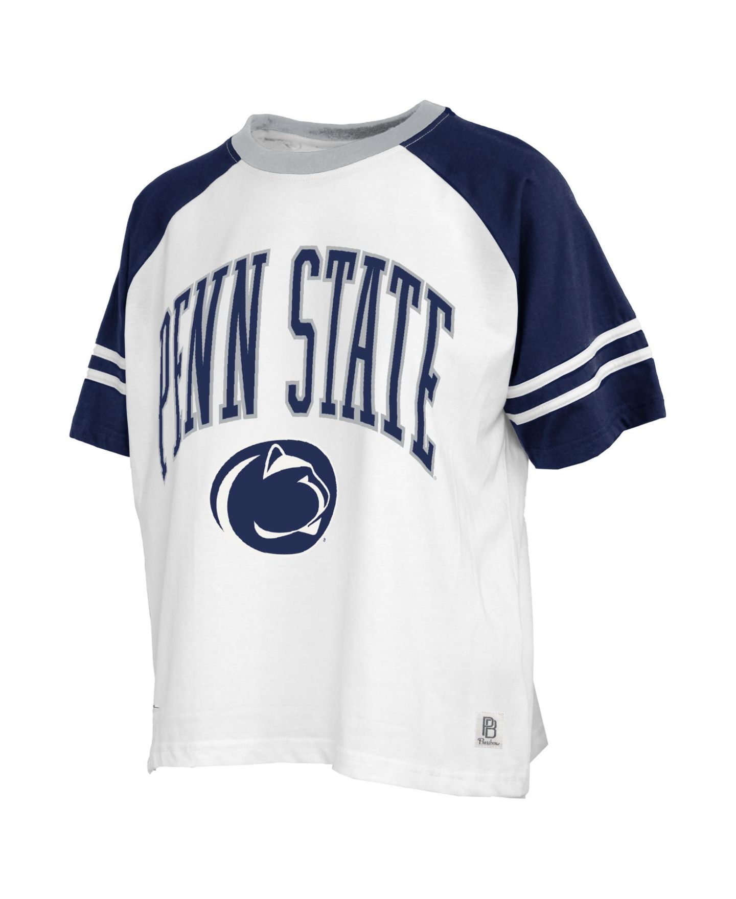 Женская футболка Pressbox White Penn State Nittany Lions Sky Colorblock — фото 3