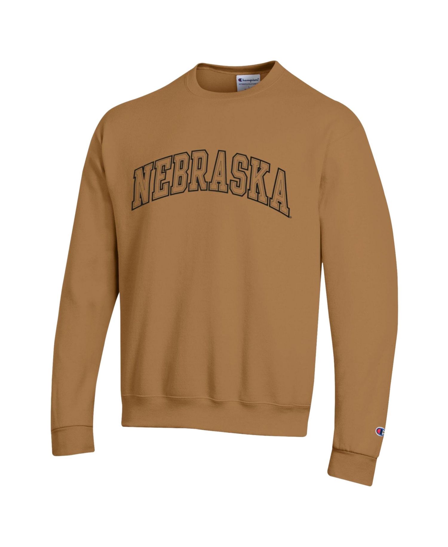 Men's Brown Nebraska Huskers Latte Fleece Sweatshirt