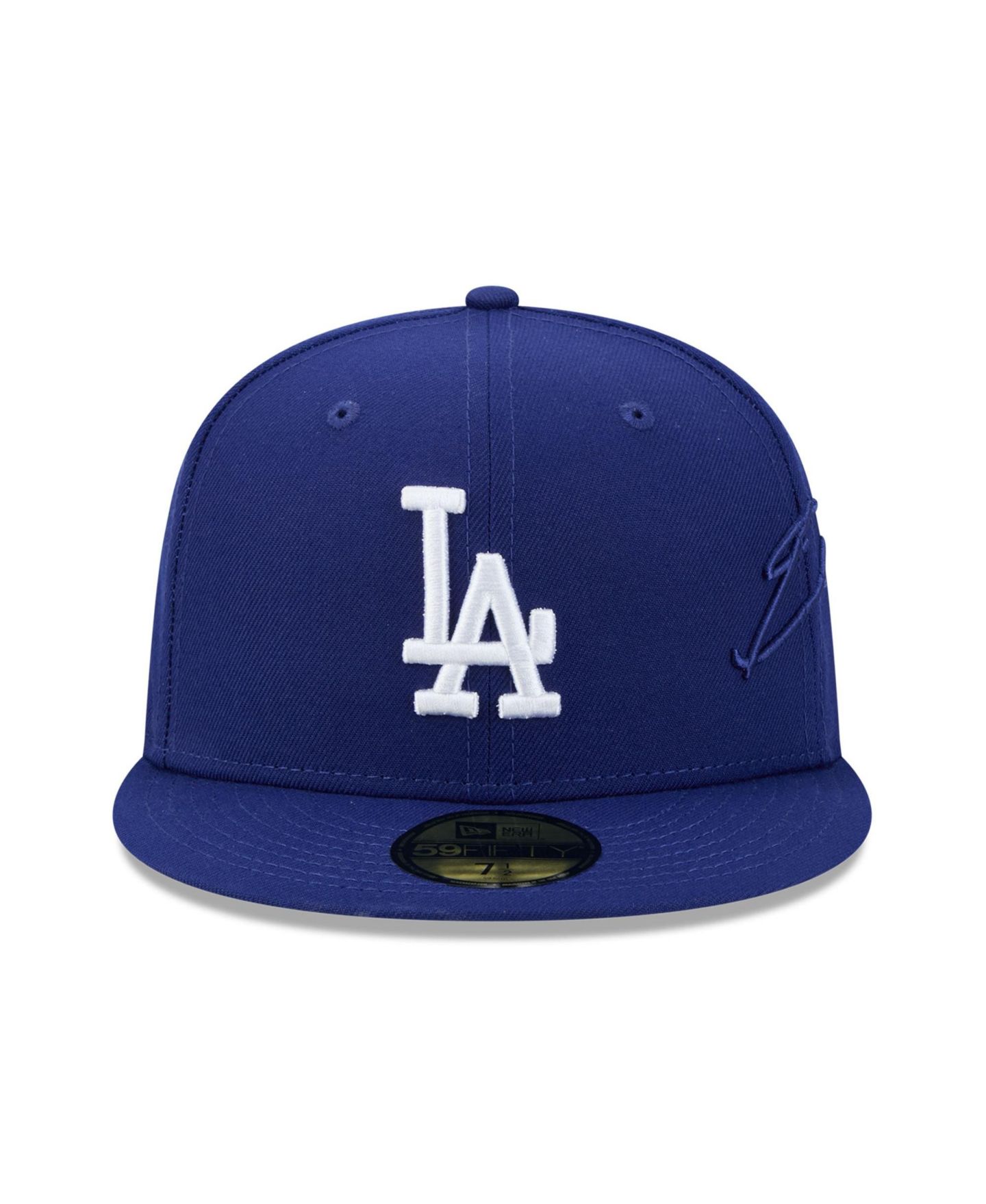 Мужская бейсболка New Era 59FIFTY Los Angeles Dodgers Side Script, Royal — фото 3