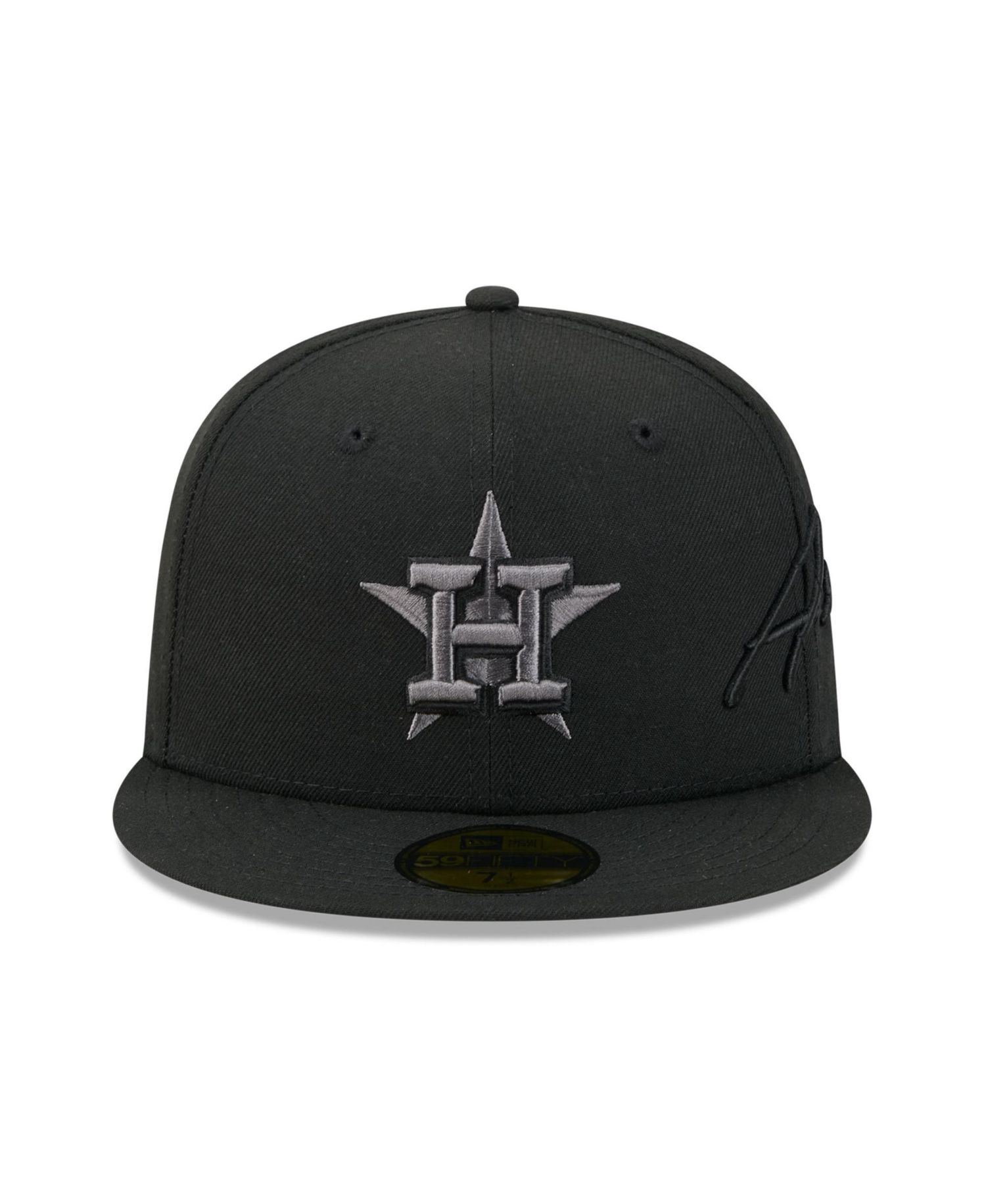 Men's Black Houston Astros Side Script 59FIFTY Fitted Hat