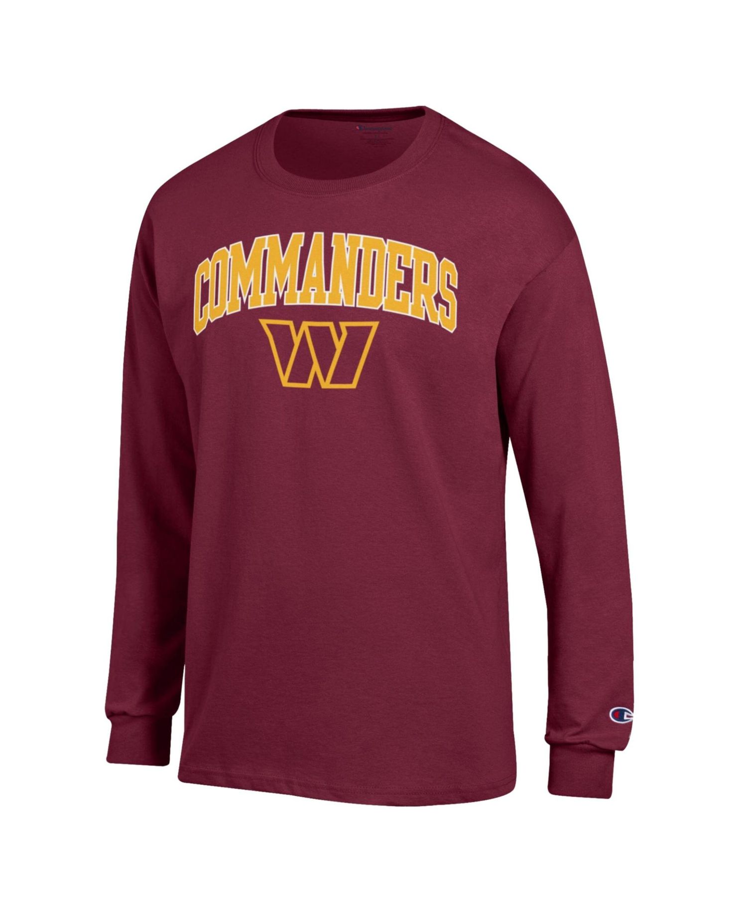 Men's Burgundy Washington Commanders Arch Over Logo Long Sleeve T-Shirt