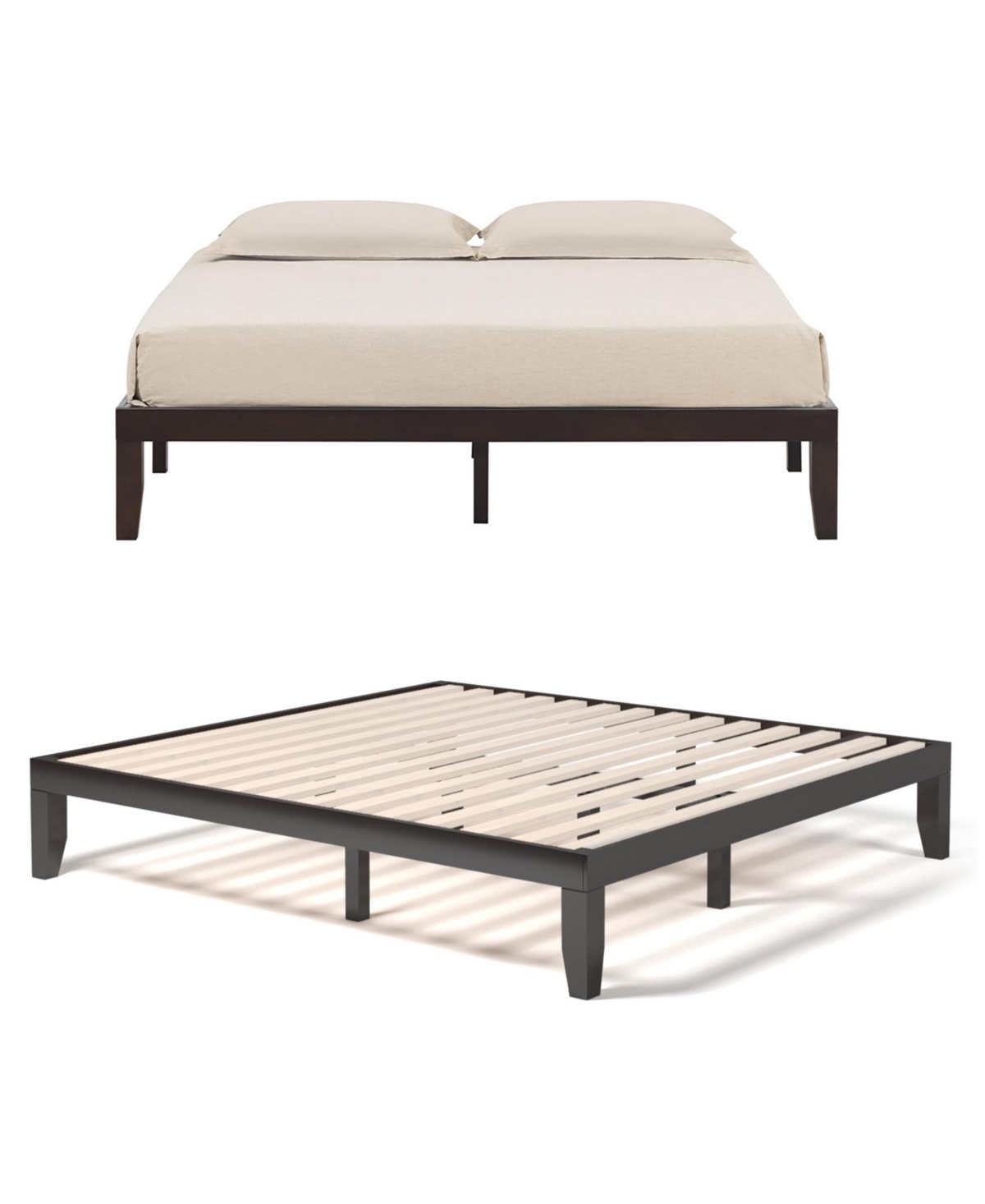 Mecale 14 Inch King Wood Platform Bed Frame