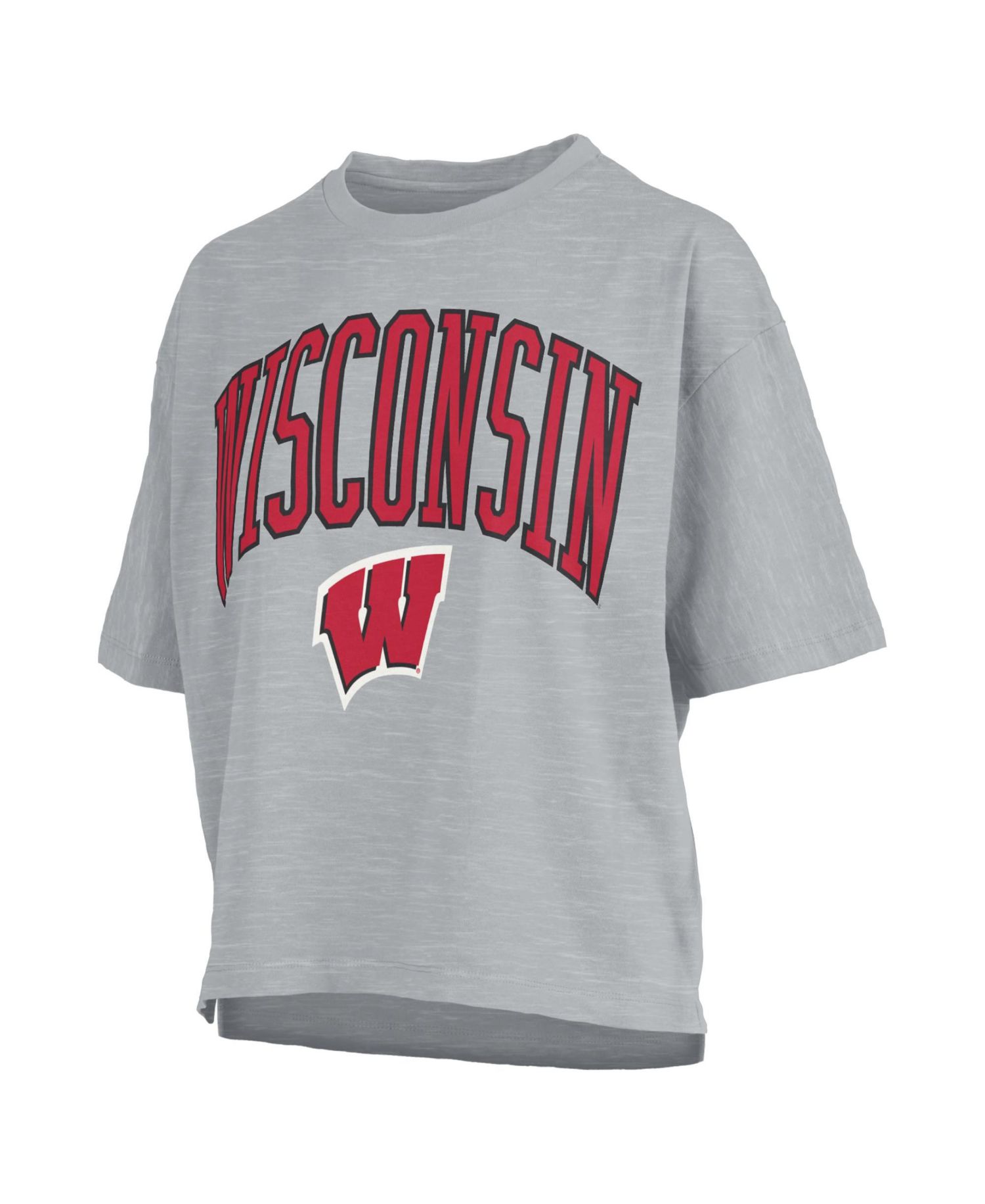 Women's Gray Wisconsin Badgers Nelson T-Shirt