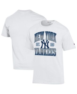 Men's White New York Yankees Team Name T-Shirt