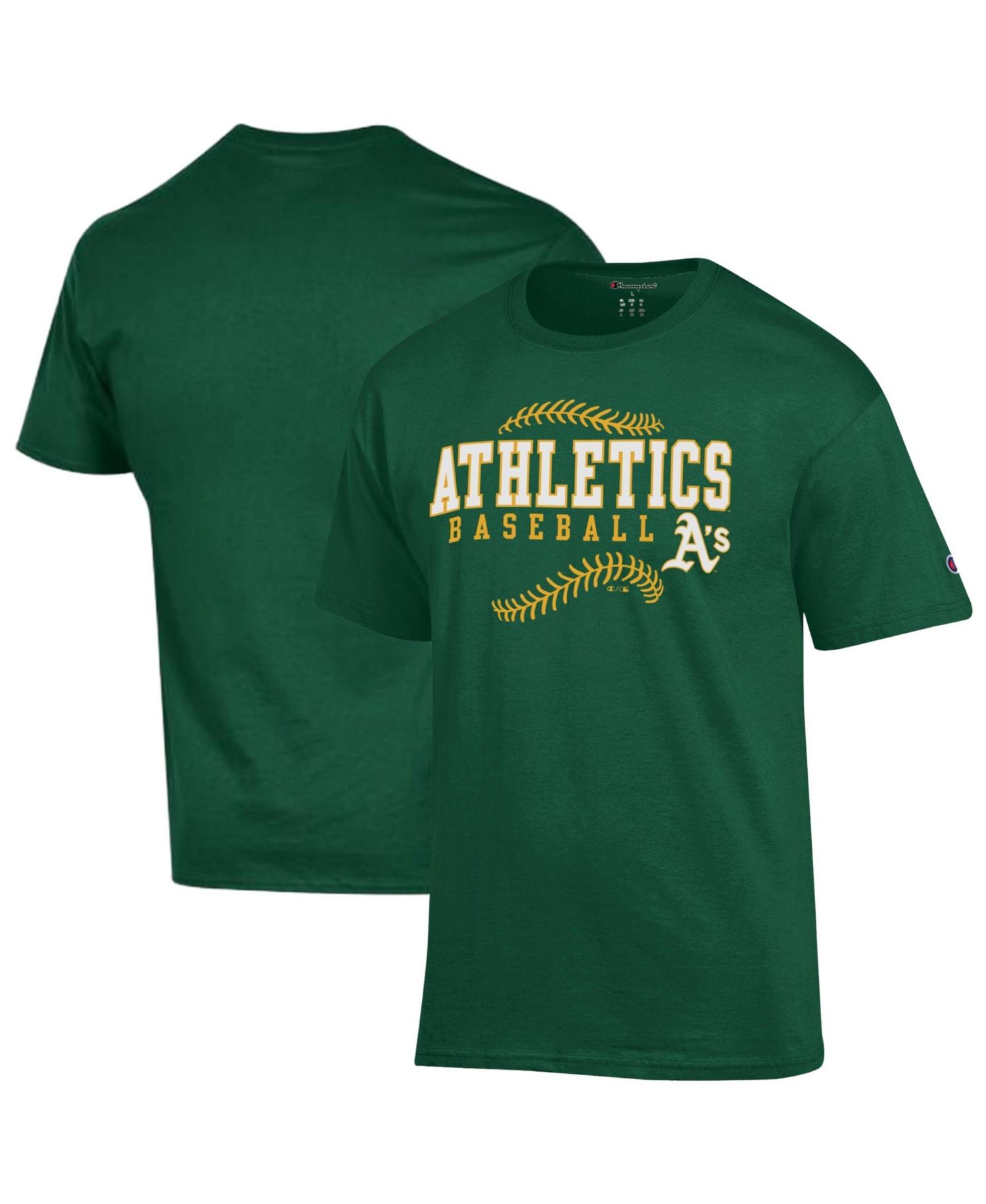 Men's Green Athletics Baseball T-Shirt