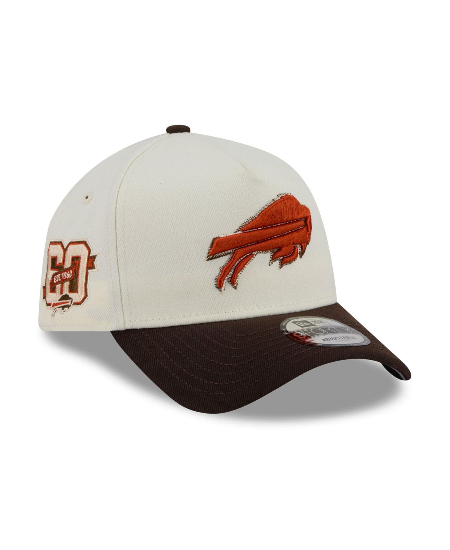 Men's Cream/Brown Buffalo Bills Pumpkin Spice A-Frame 9FORTY Adjustable Hat