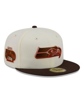 Men's Cream/Brown Seattle Seahawks Pumpkin Spice 59FIFTY Fitted Hat