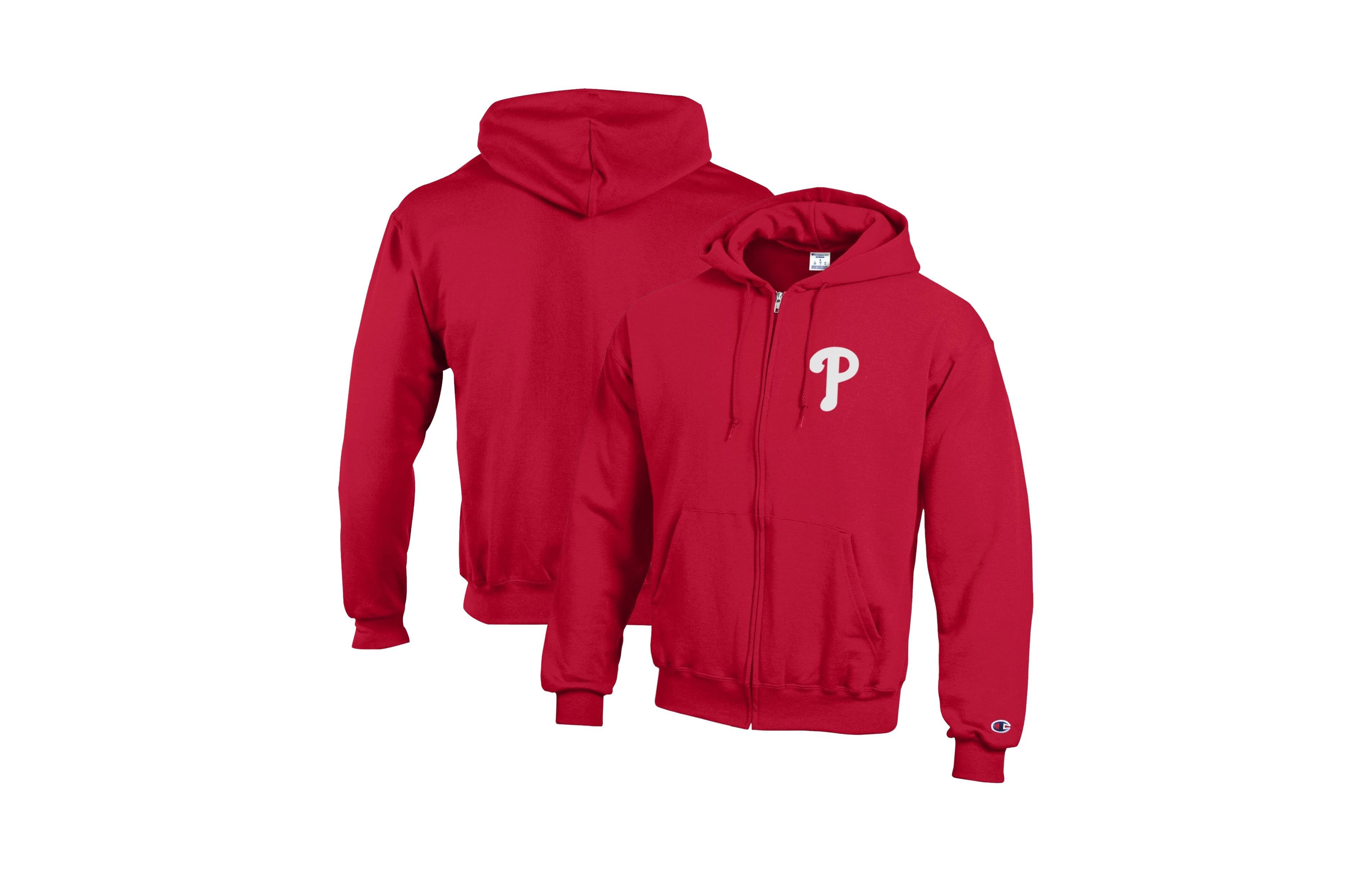 Champion Men's Red Philadelphia Phillies Power Blend Full-Zip Hoodie