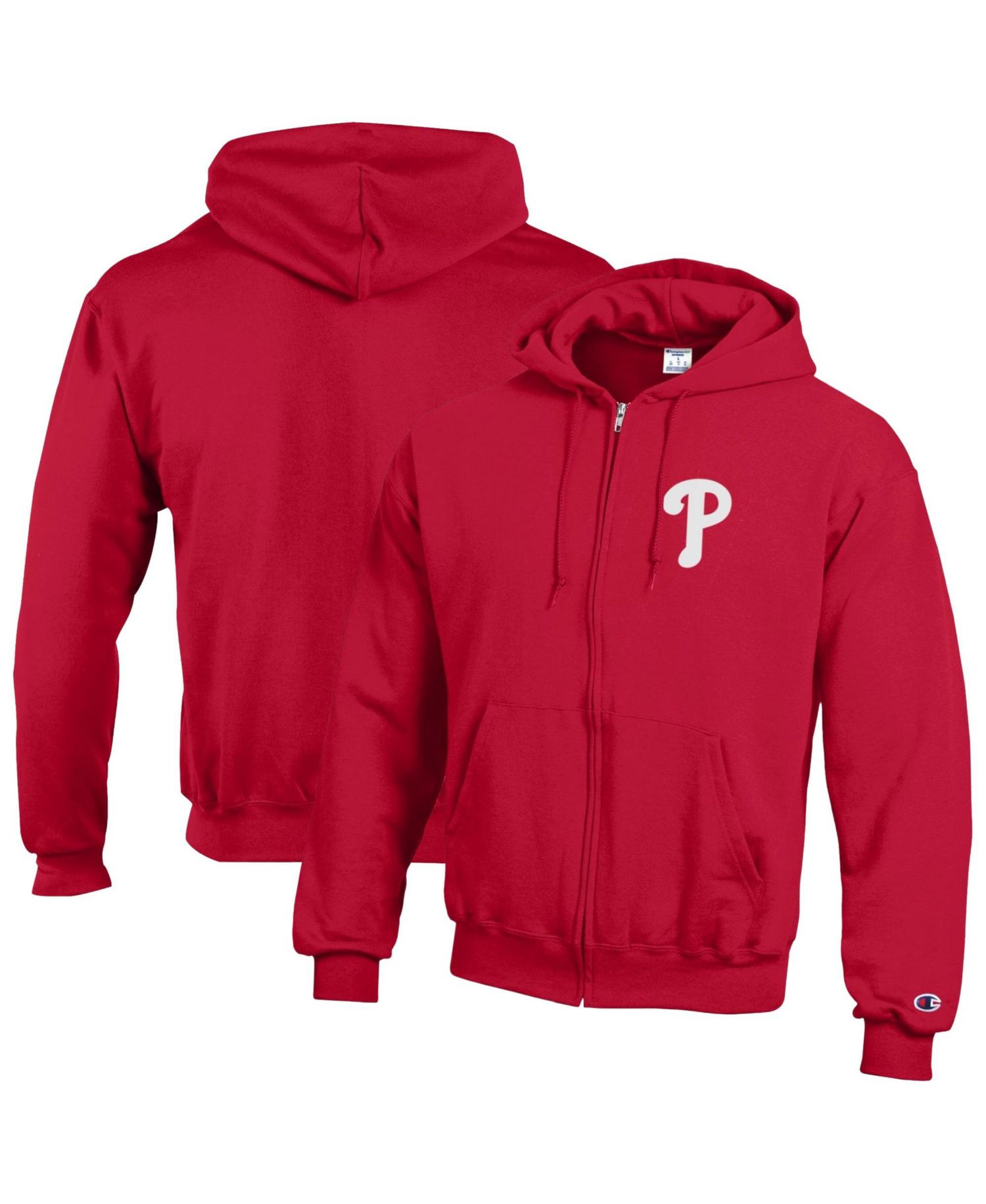 Men's Red Philadelphia Phillies Powerblend Full-Zip Hoodie