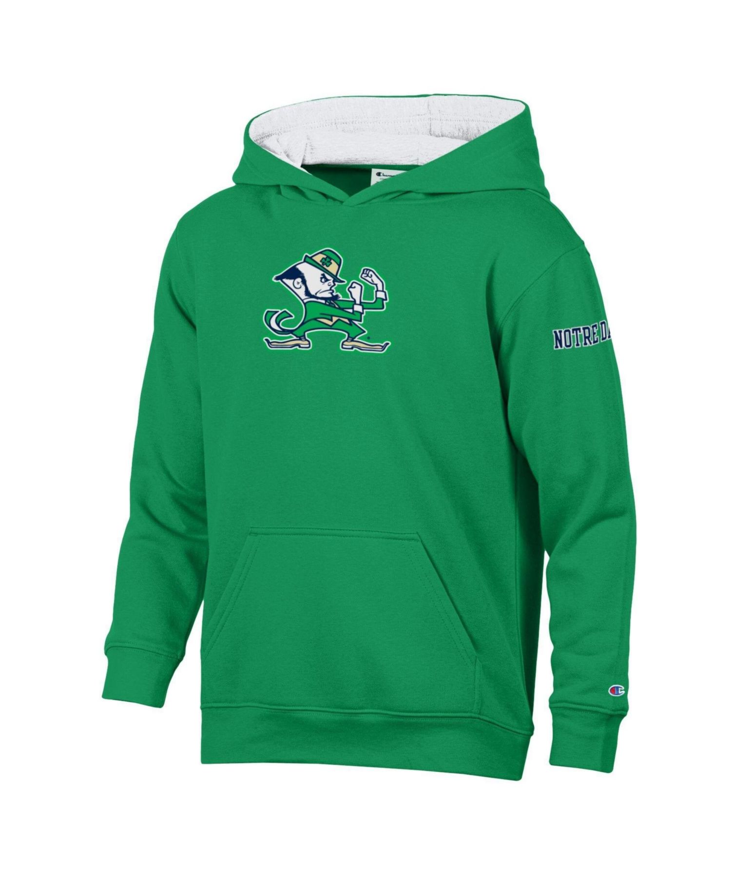 Big Boys and Girls Green Notre Dame Fighting Irish Fleece Hoodie