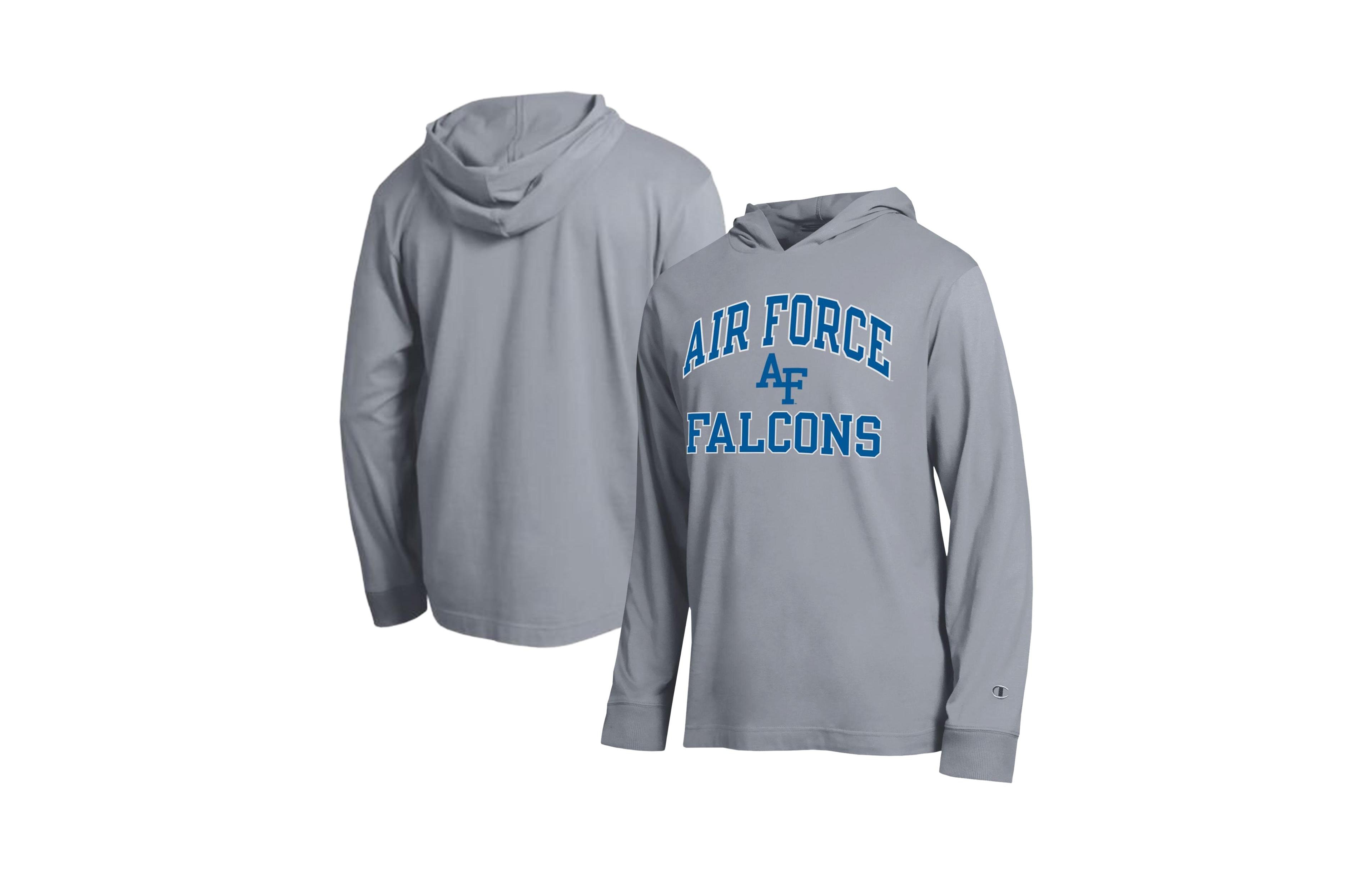 Champion Men's Heather Gray Air Force Falcons High Motor All-Star Long- Sleeves Hoodie