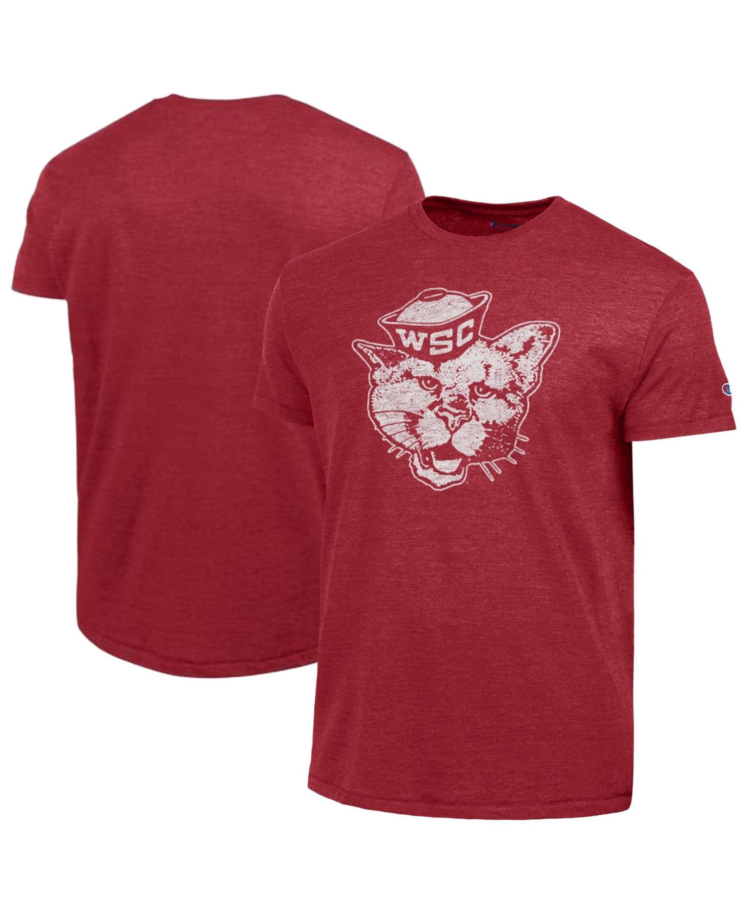 Men's Crimson Washington State Cougars Vintage Triumph Tri-Blend T-Shirt